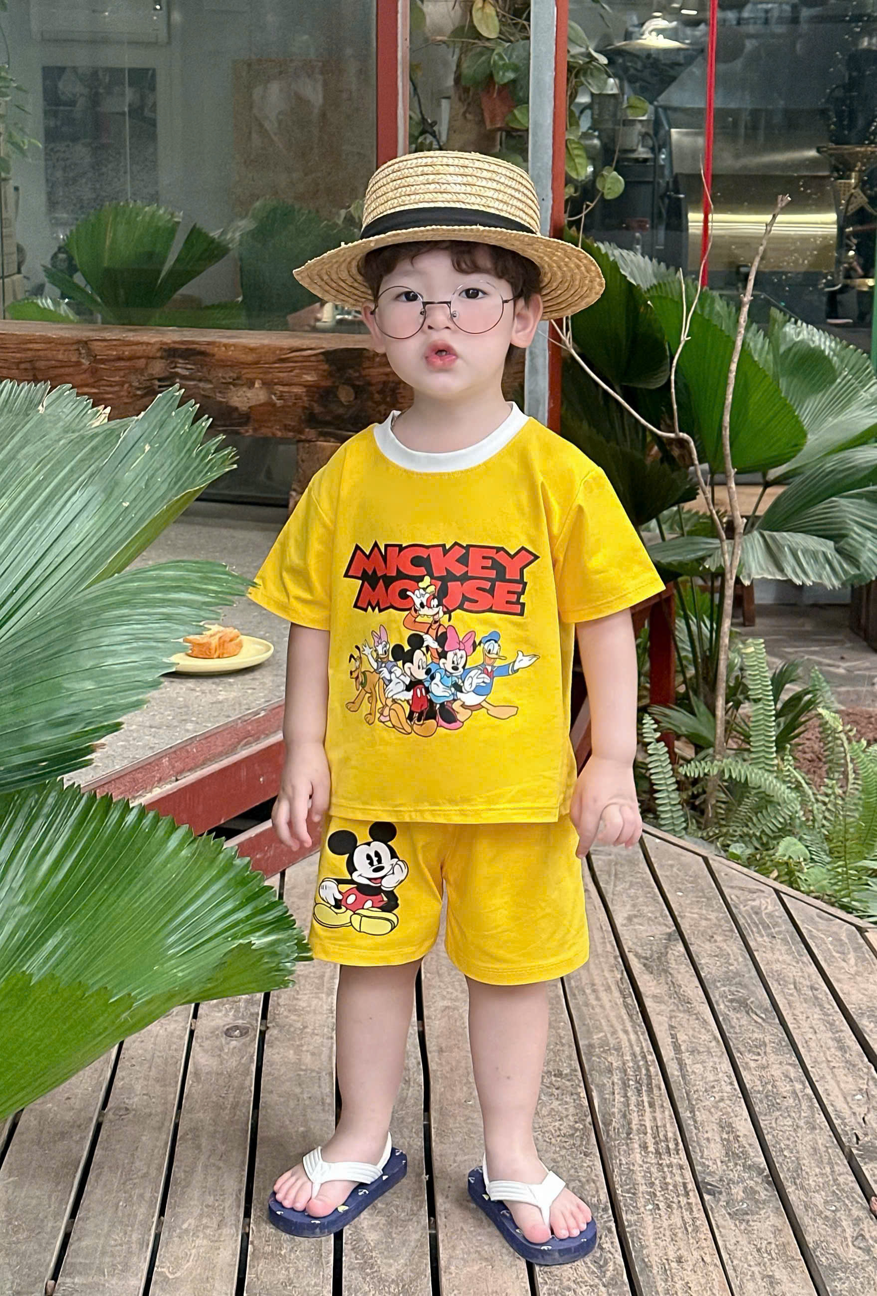 XẢ A319 - SET 3 BỘ MICKEY CỘC TONE VÀNG BT