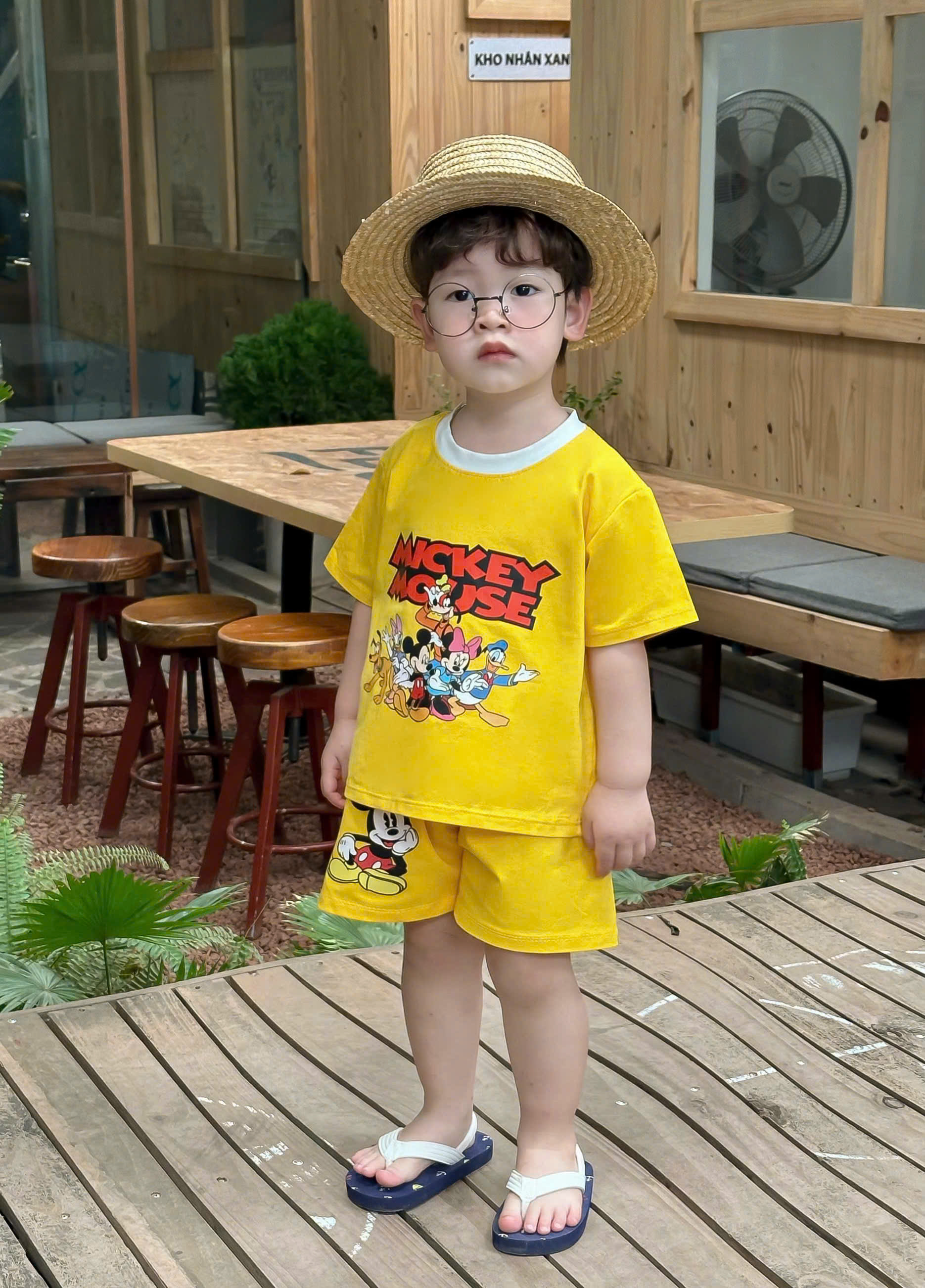 XẢ A319 - SET 3 BỘ MICKEY CỘC TONE VÀNG BT