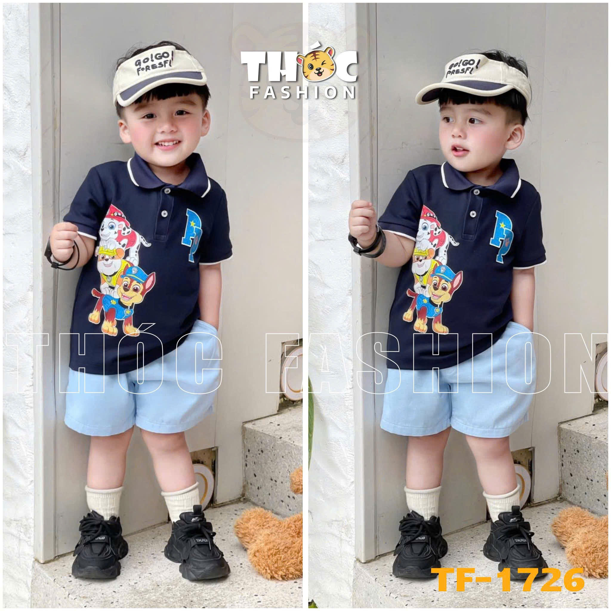 XẢ A363 - SET BỘ CHÓ CỨU ĐEN HỘ CỔ ĐỨC QUẦN XANH