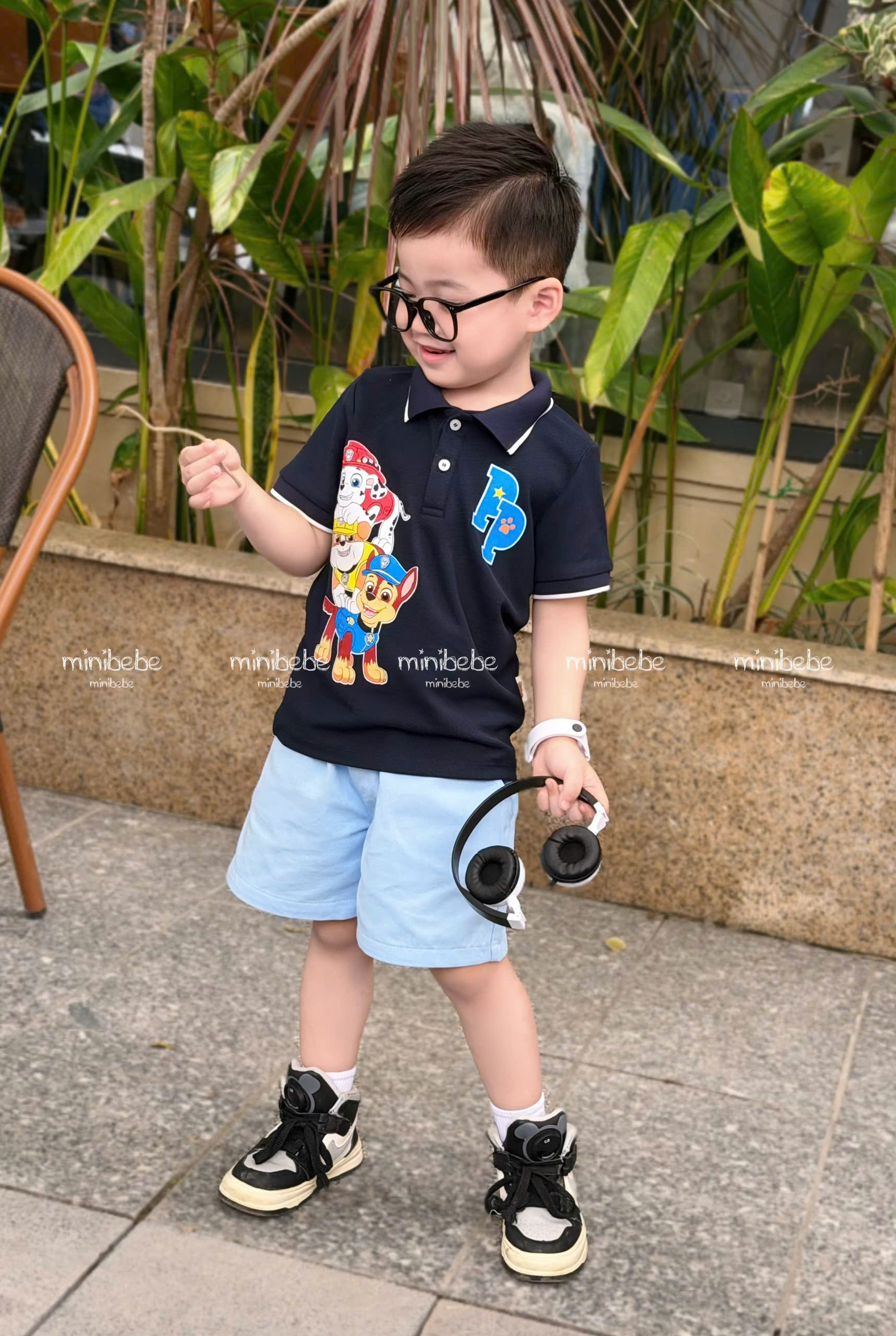 XẢ A363 - SET BỘ CHÓ CỨU ĐEN HỘ CỔ ĐỨC QUẦN XANH