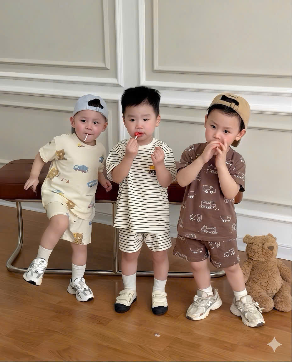 XẢ A421 - SET 3 BỘ CỘC GẤU XE Ô TÔ CẦN CẨU NÂU KEM