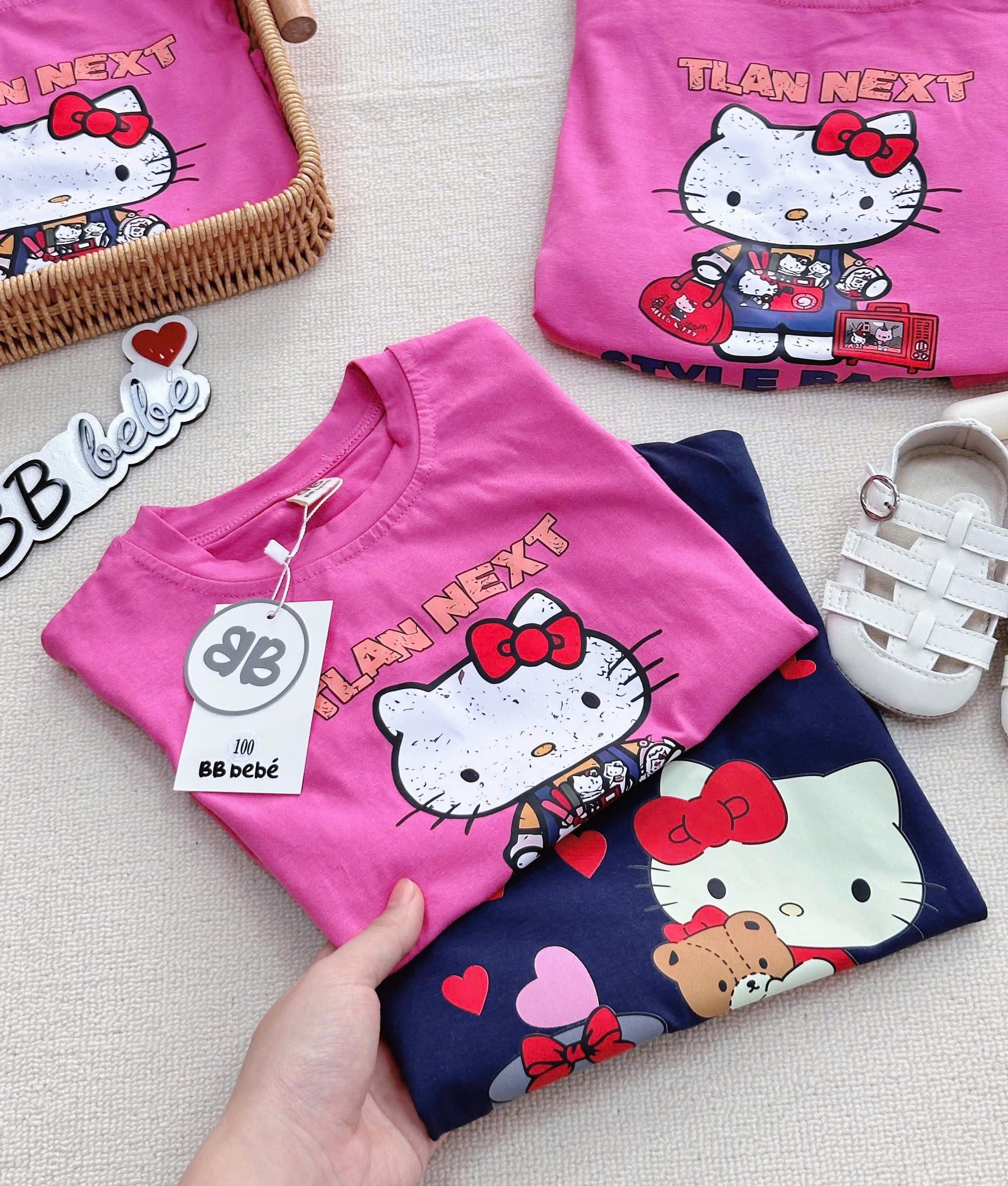 XẢ A442 - SET 2 BỘ HELLO KITTY HỒNG THAN