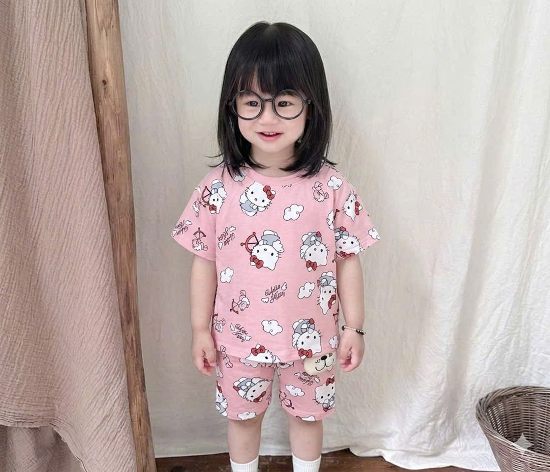 XẢ A460 - SET 2 BỘ KITTY HỒNG ALOHA MICKAY TRẮNG CAM