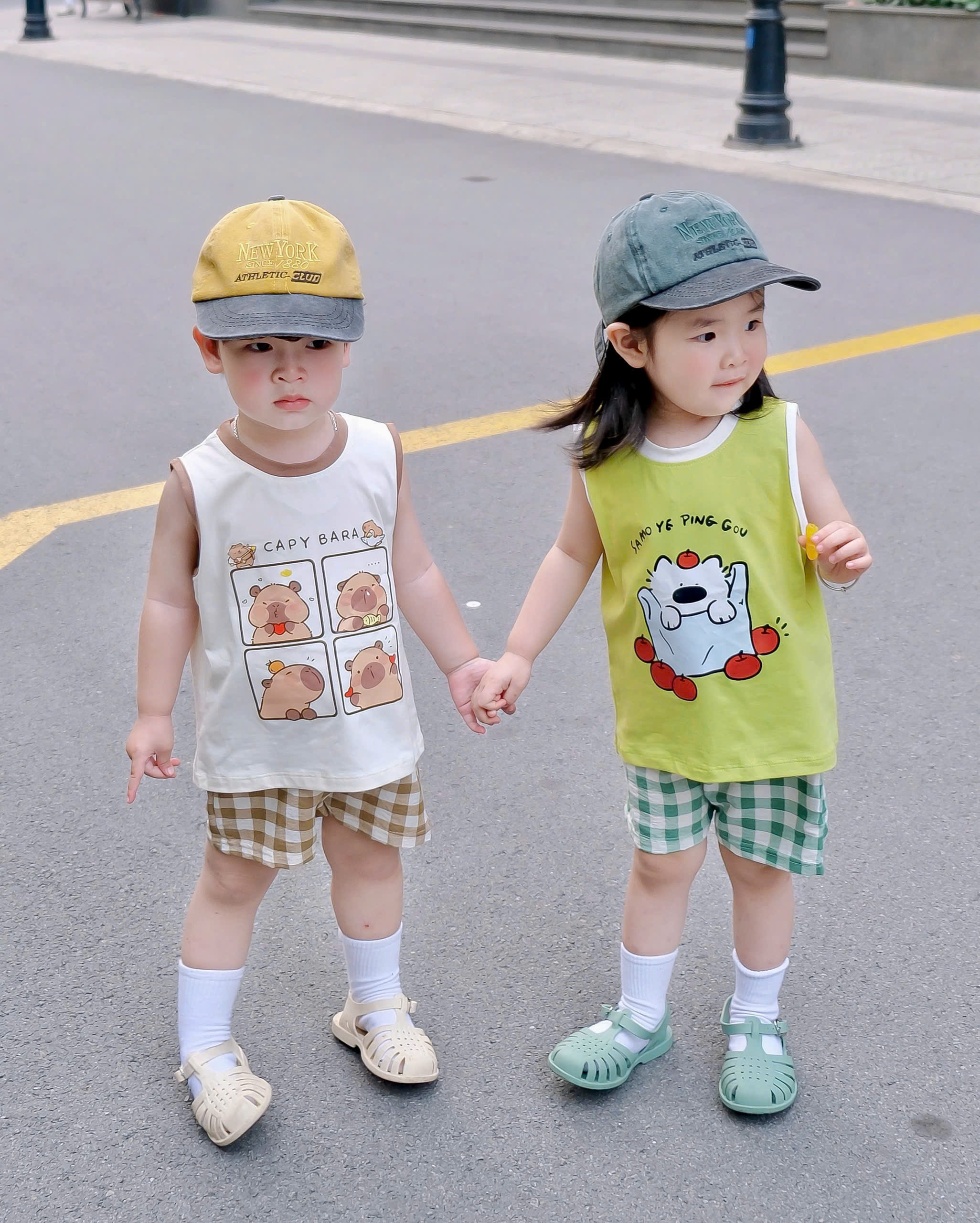 XẢ A469 - SET BỘ SÁT NÁCH HỌA TIẾT 4 MÀU QUẦN CARO KẺ