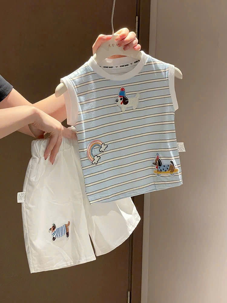 XẢ A470 - SET BỘ SÁT NÁCH XANH KẺ NGANG QUẦN SHORT
