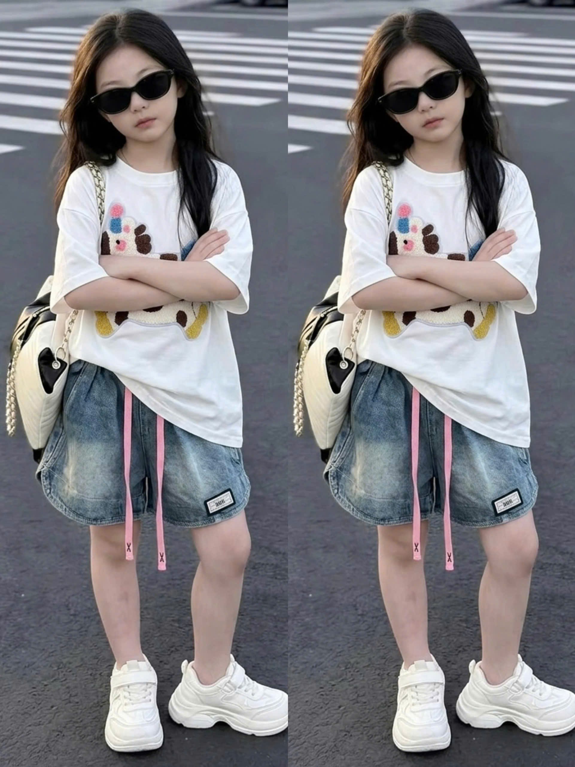 XẢ A483 - SET BỘ NGỰA XÙ QUẦN SHORT BÒ
