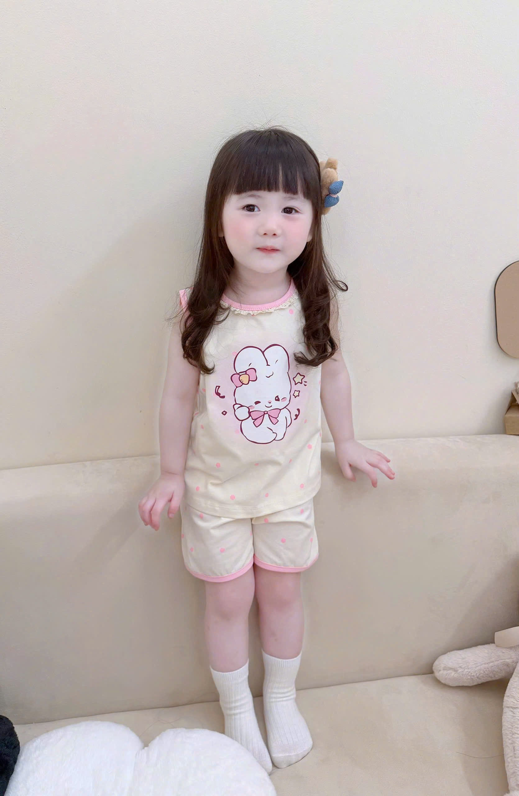 XẢ A491 - SET 2 BỘ THỎ KITTY KEM HỒNG