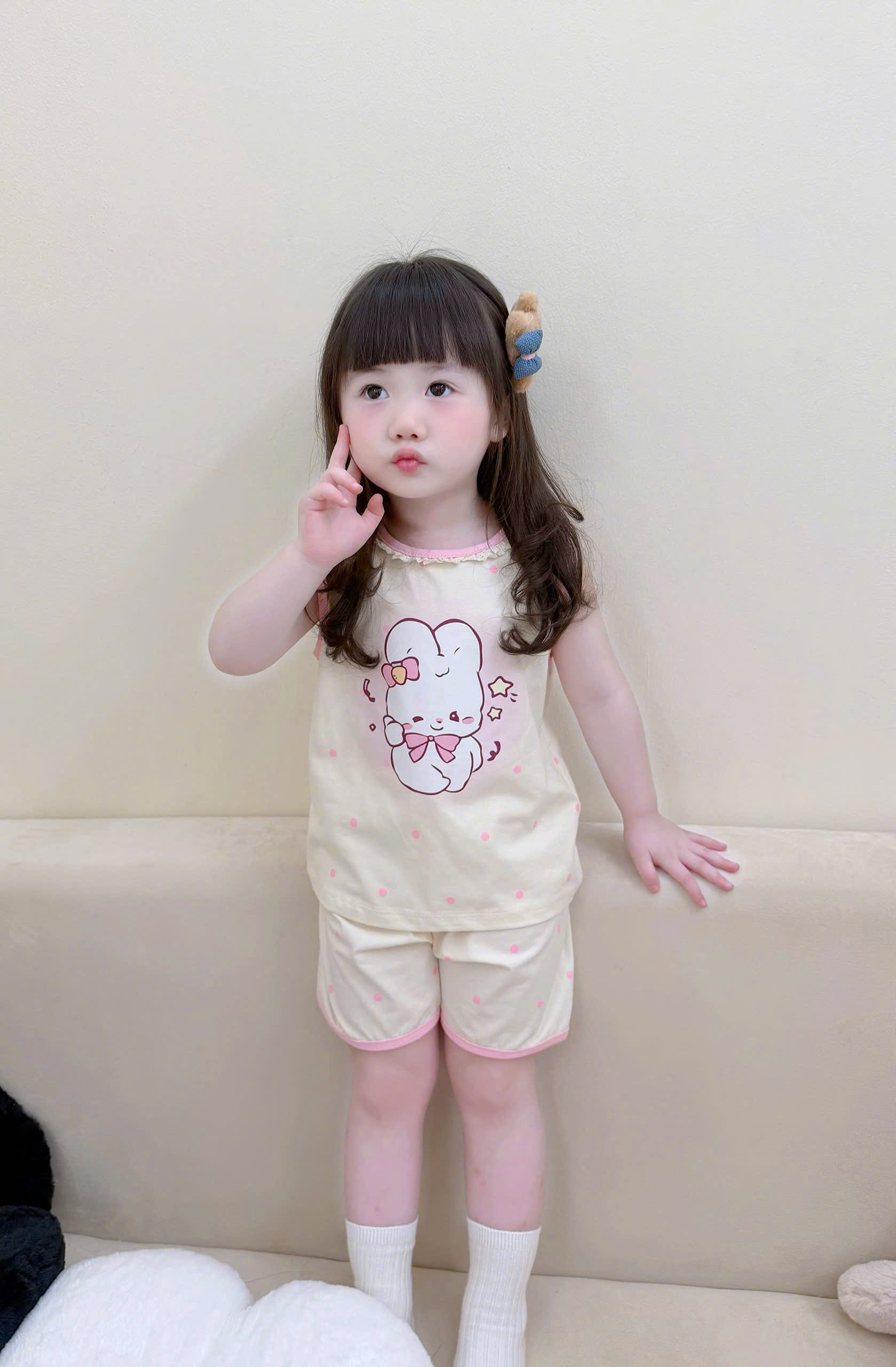 XẢ A491 - SET 2 BỘ THỎ KITTY KEM HỒNG