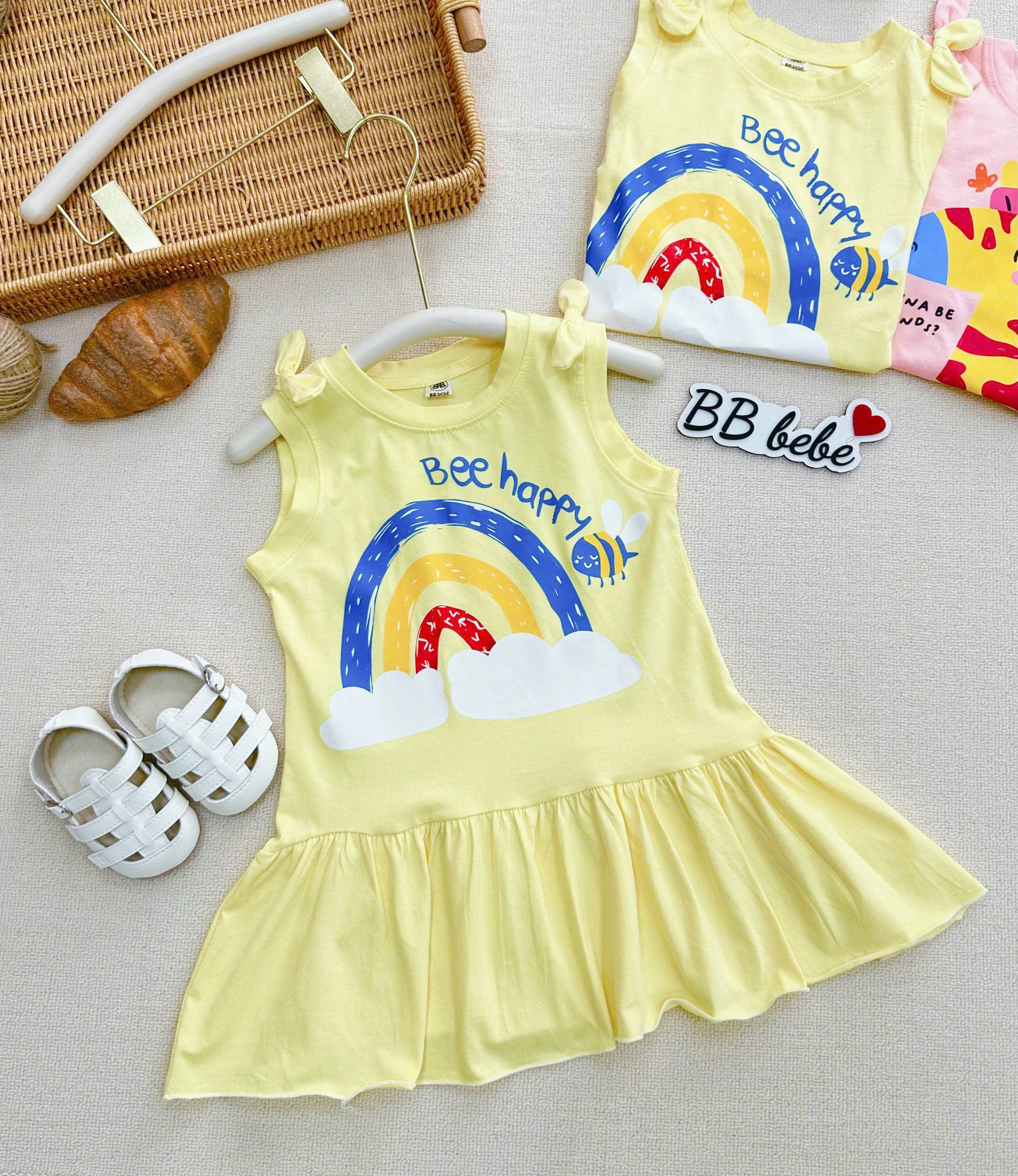 XẢ A492 - SET 2 VÁY ĐUÔI CÁ HỒNG VÀNG