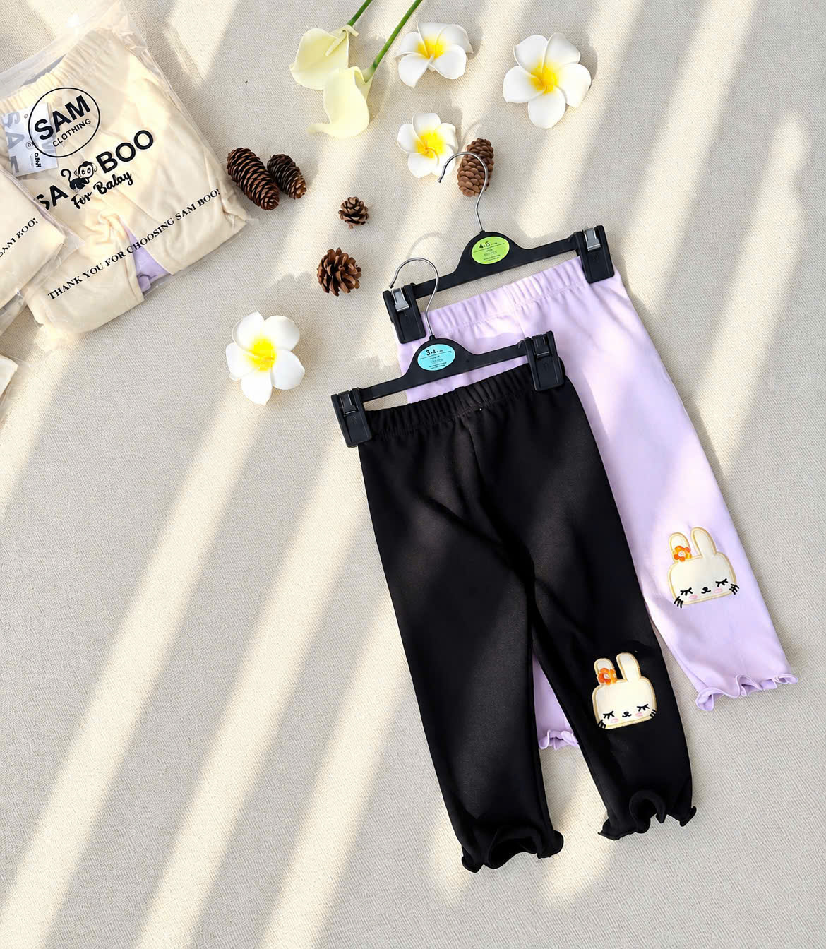 A503 - SET 2 QUẦN LEGGING THÊU THỎ
