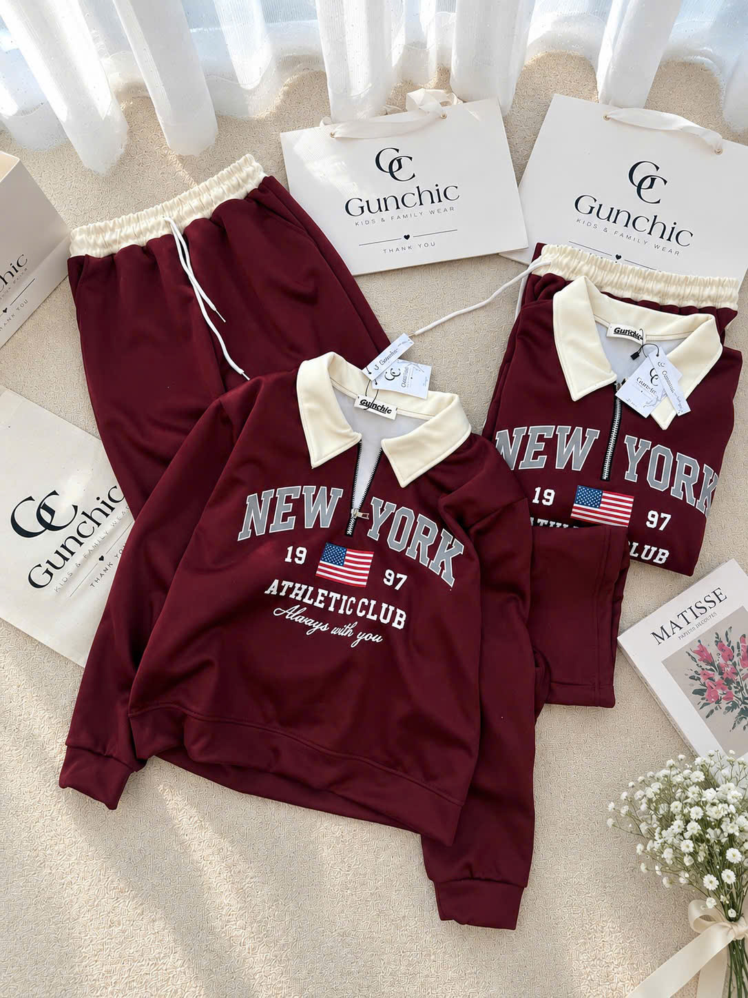 A519 - BỘ NỈ ĐỎ NEW YORK 1997