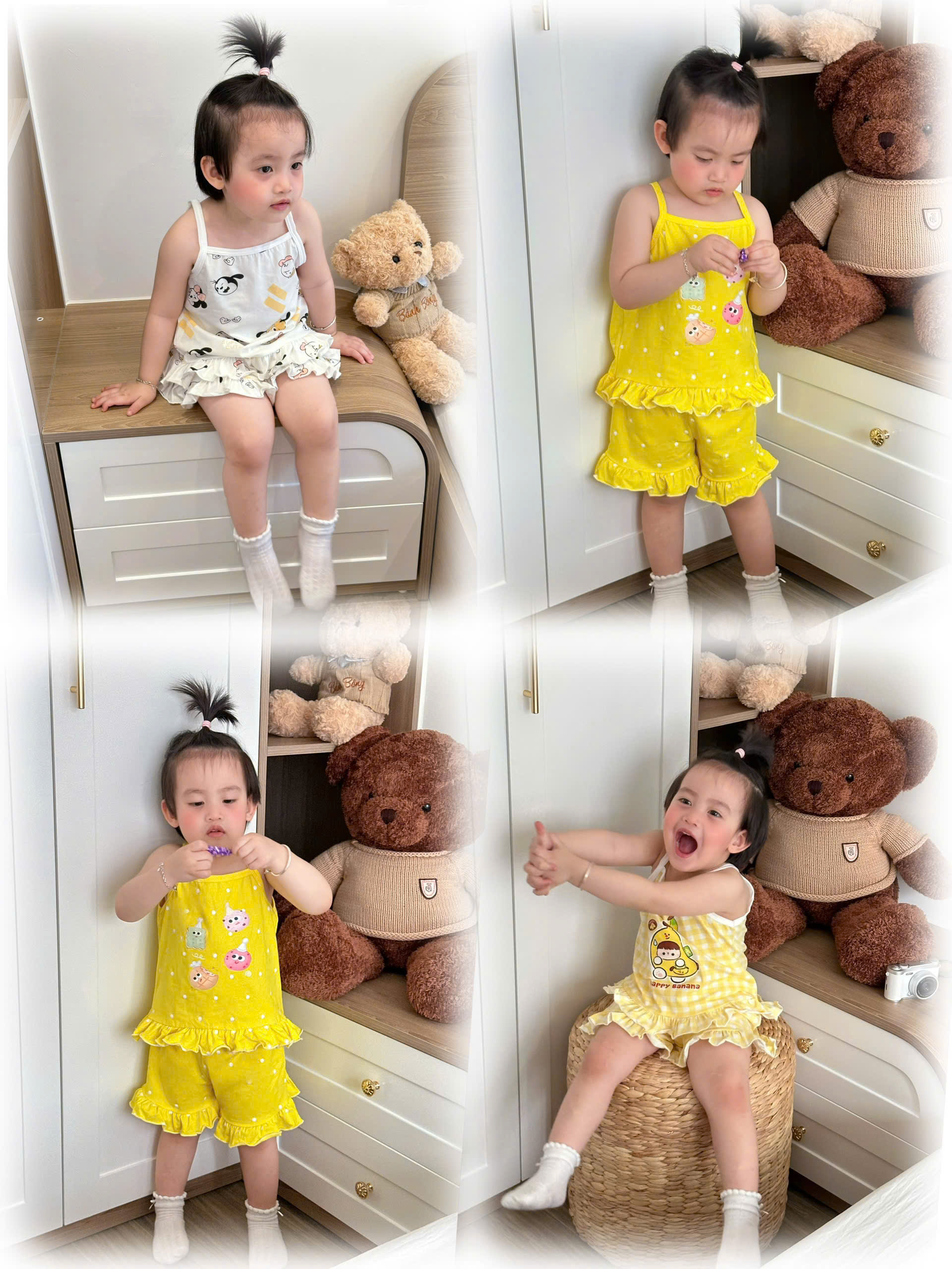 XẢ A550 - SET 3 BỘ 2 DÂY TONE VÀNG TRẮNG