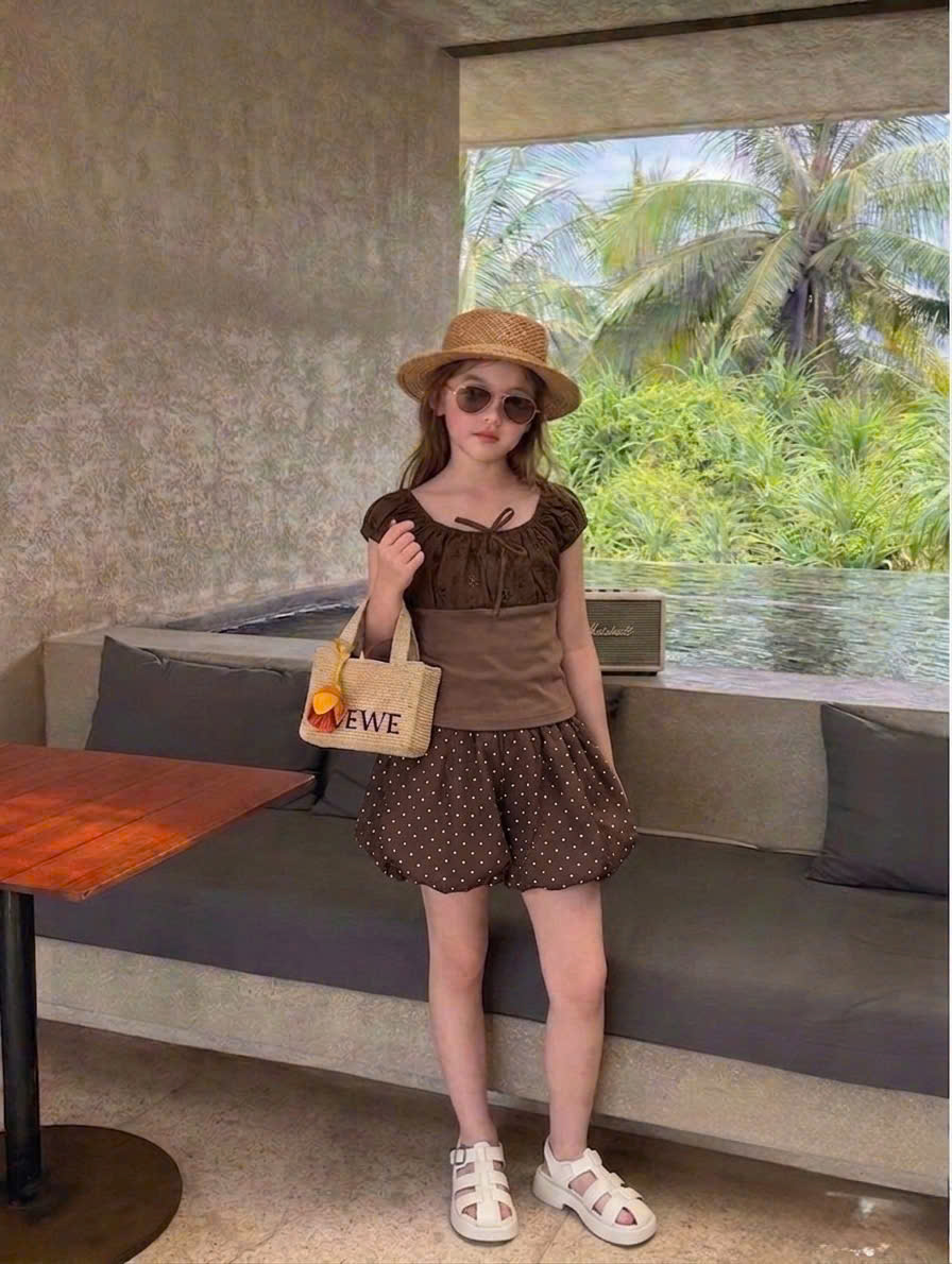 A566 - SET BỘ TIỂU THƯ REN NƠ QUẦN BÍ CHẤM BI