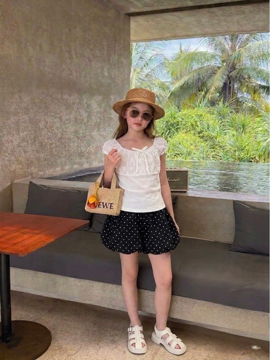 A566 - SET BỘ TIỂU THƯ REN NƠ QUẦN BÍ CHẤM BI