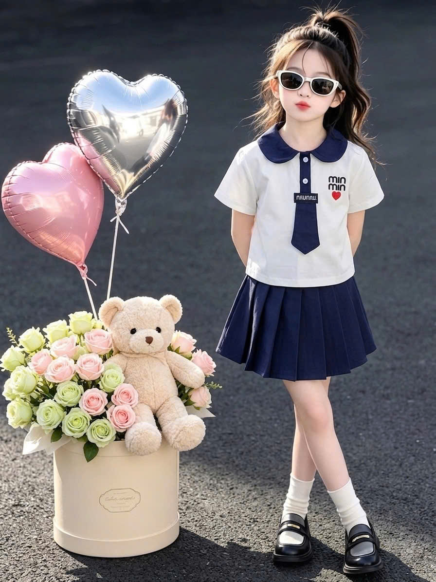 A567 - SET CỔ ĐỨC MINMIN CHÂN VÁY XẾP LY