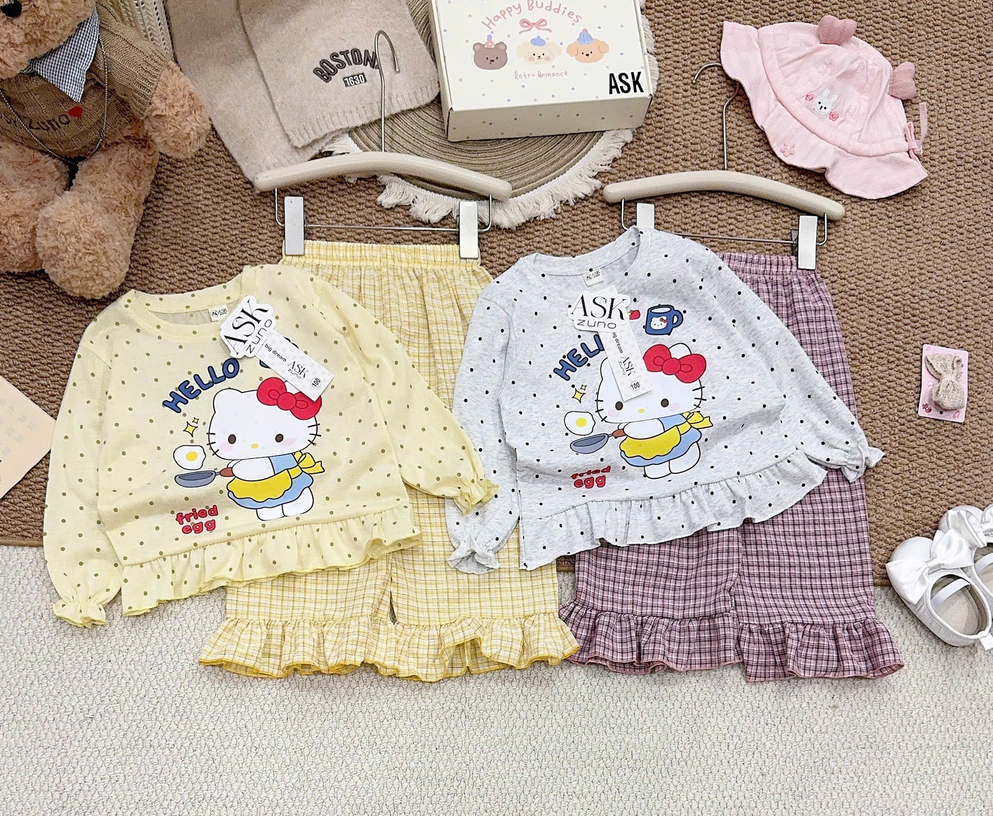 A591 - SET BÉ GÁI HELLO KITTY 3 MÀU