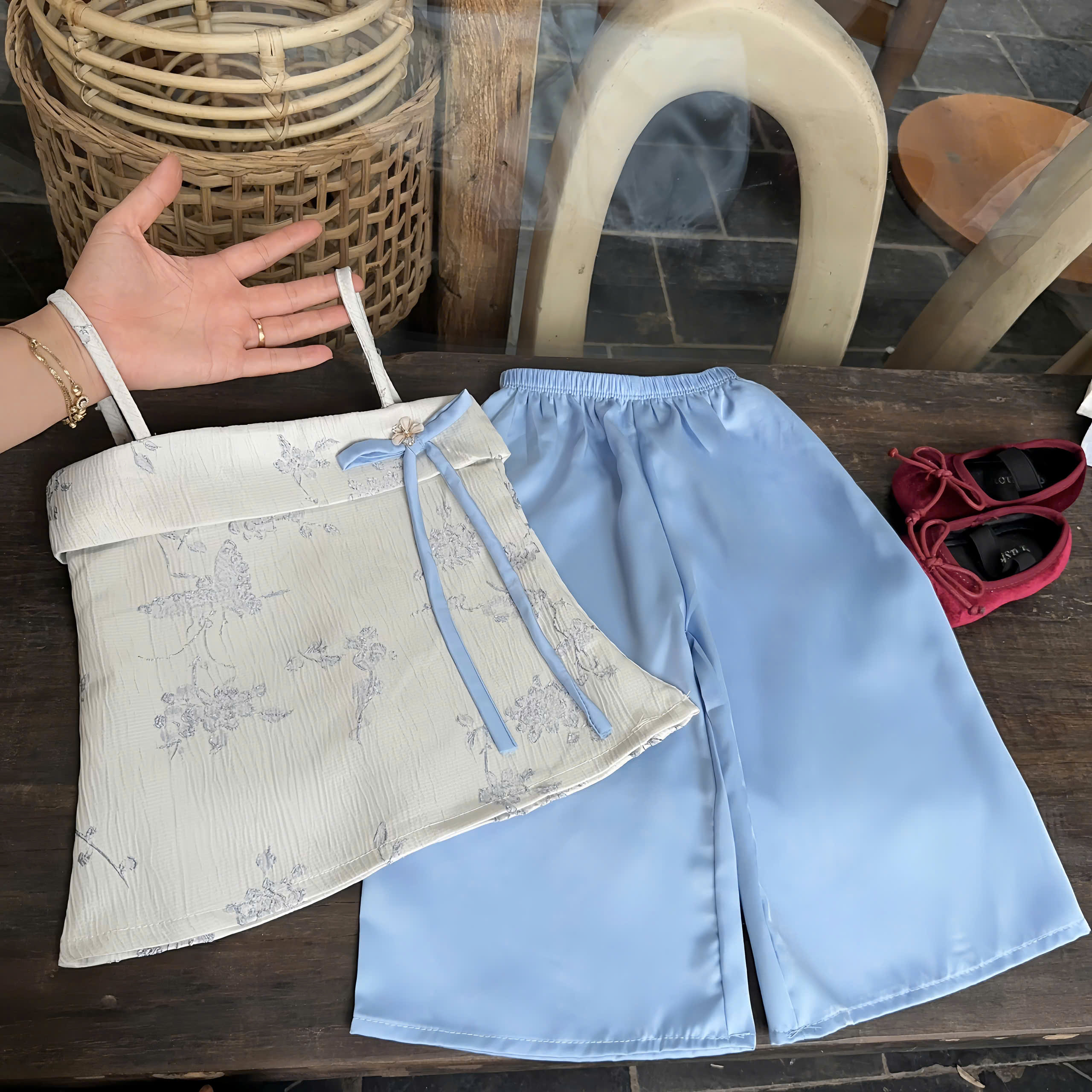 A595 - SET ÁO 2 DÂY NÀNG THƠ TRUNG QUỐC CỔ TRANG