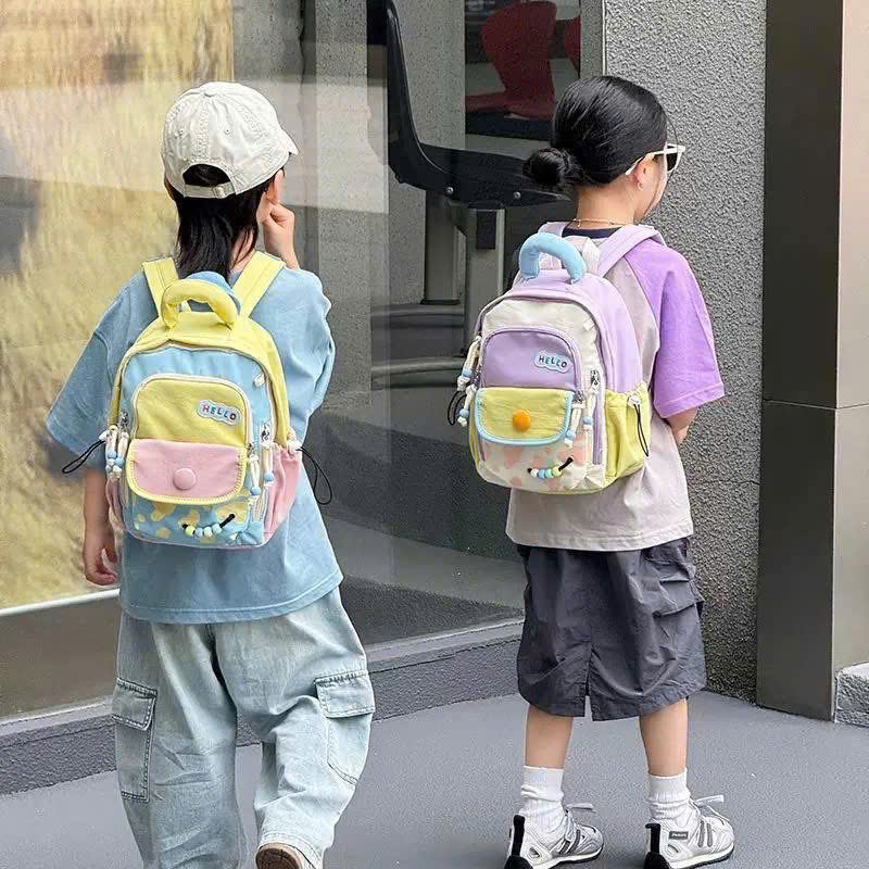 A604 - BA LÔ VẢI CHỮ HELLO 5 MÀU