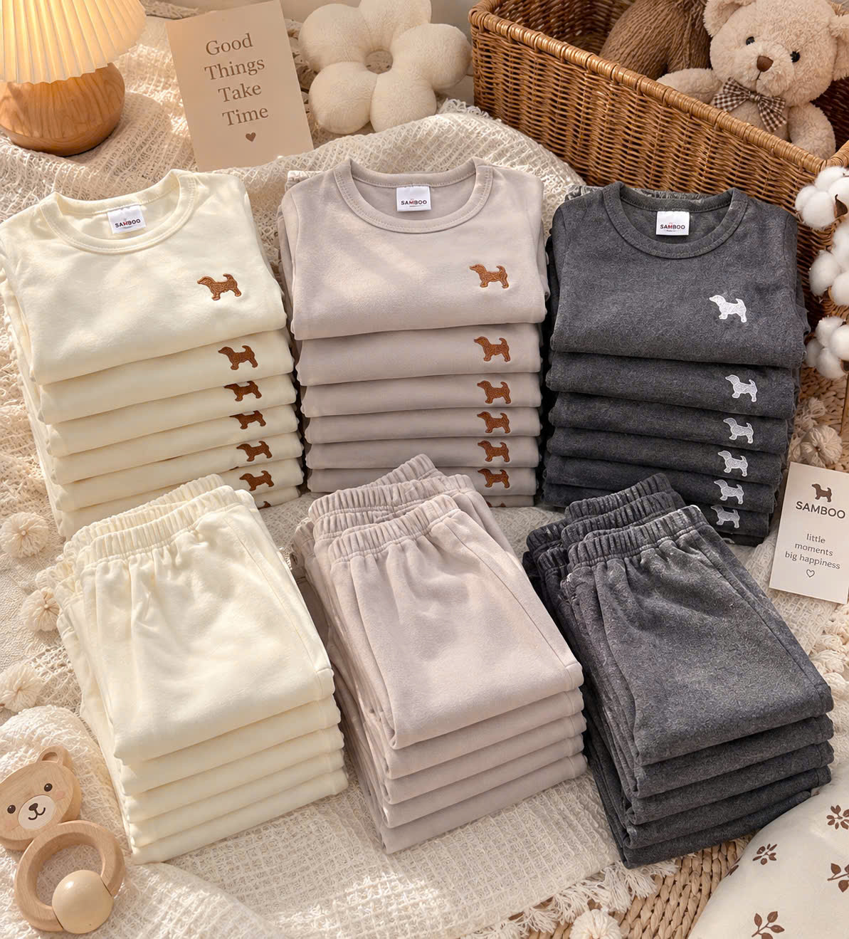 A605 - SET 3 BỘ ZIP LÔNG CÚN