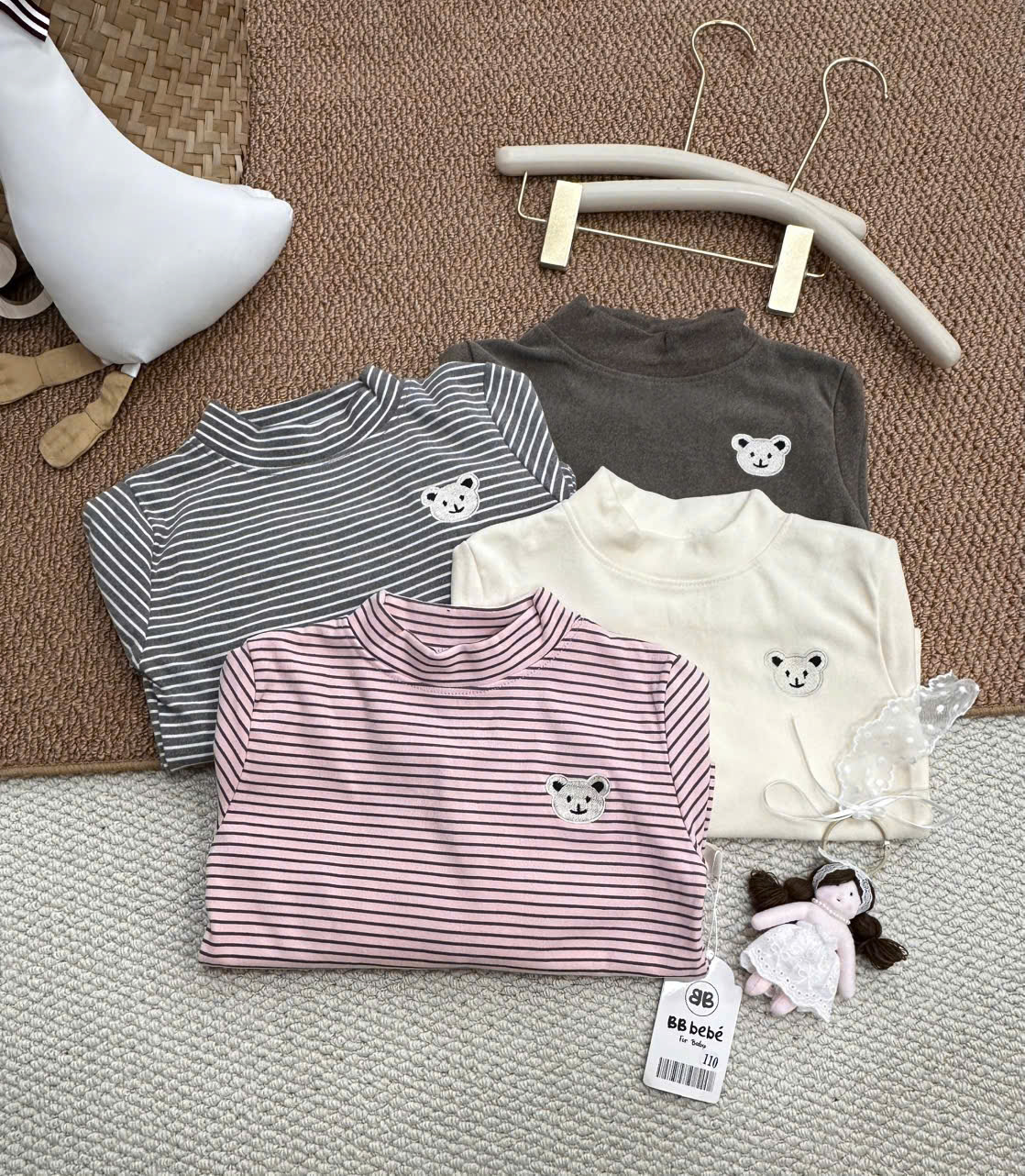 A607 - SET 2 ÁO ZIP LÔNG KẺ GẤU