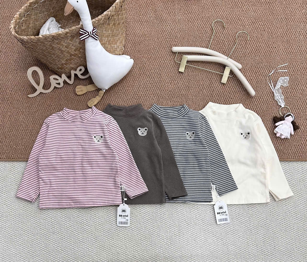 A607 - SET 2 ÁO ZIP LÔNG KẺ GẤU