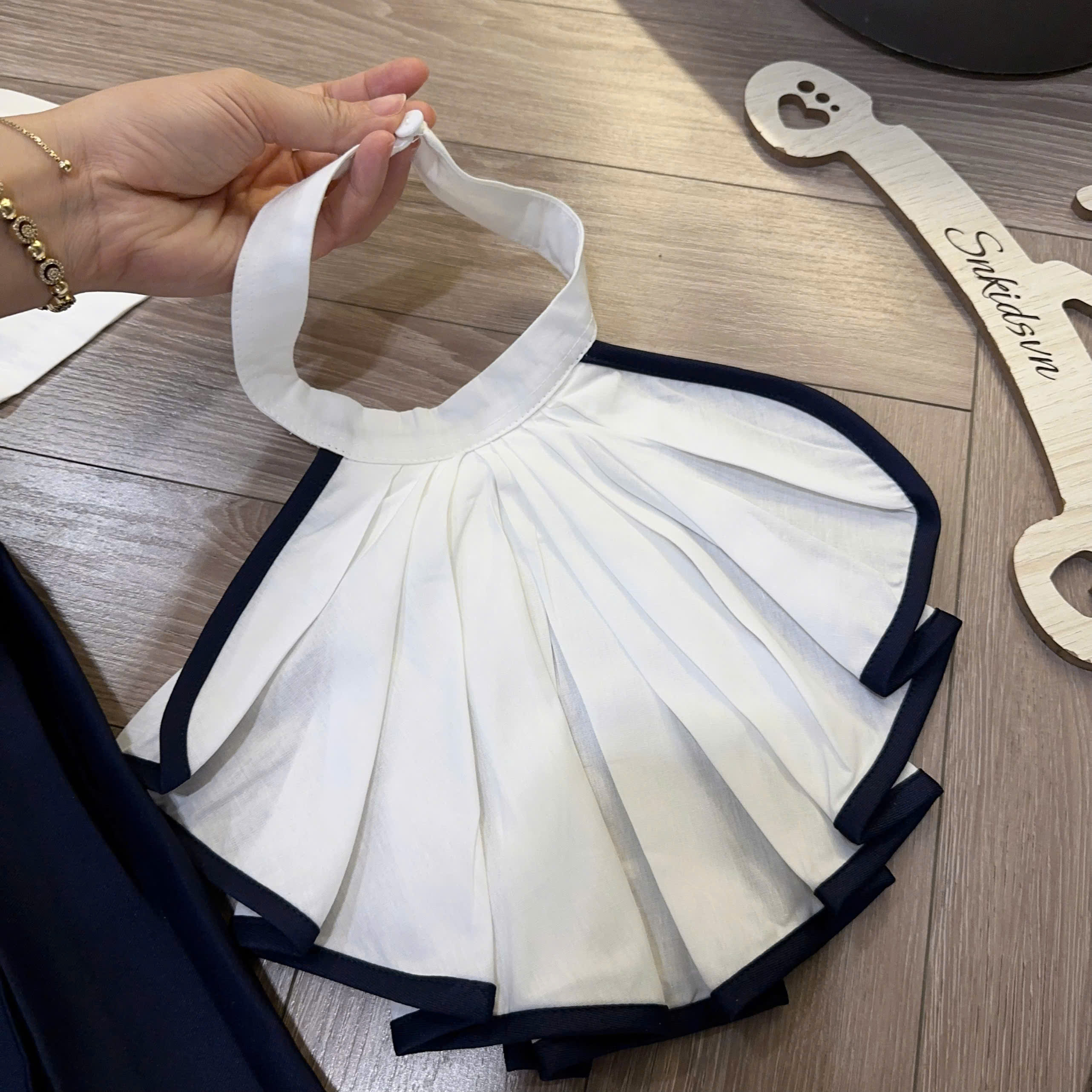 A618 - SET BỘ SƠ MI TRẮNG MIX CỔ RỜI CÁCH ĐIỆU CV THAN