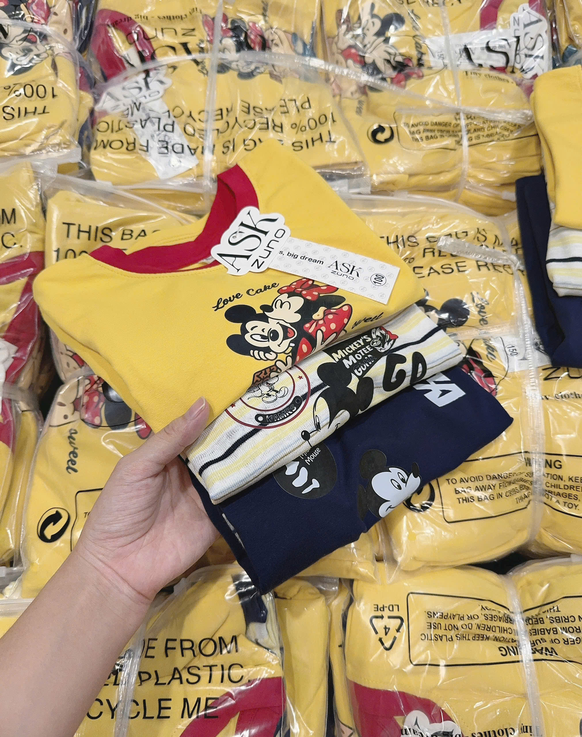 A631 - SET 3 ÁO MICKEY PHỐI TAY