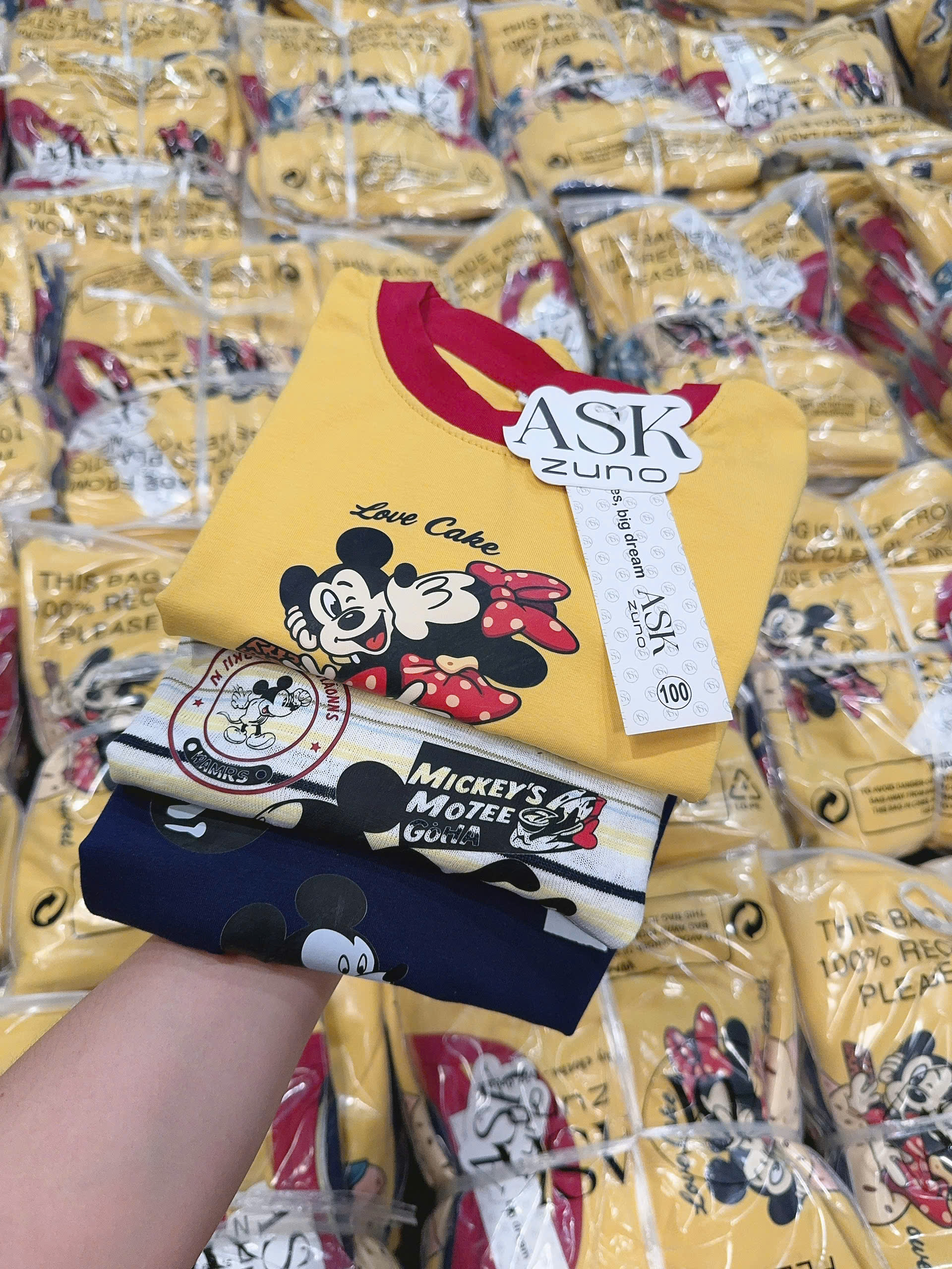 A631 - SET 3 ÁO MICKEY PHỐI TAY
