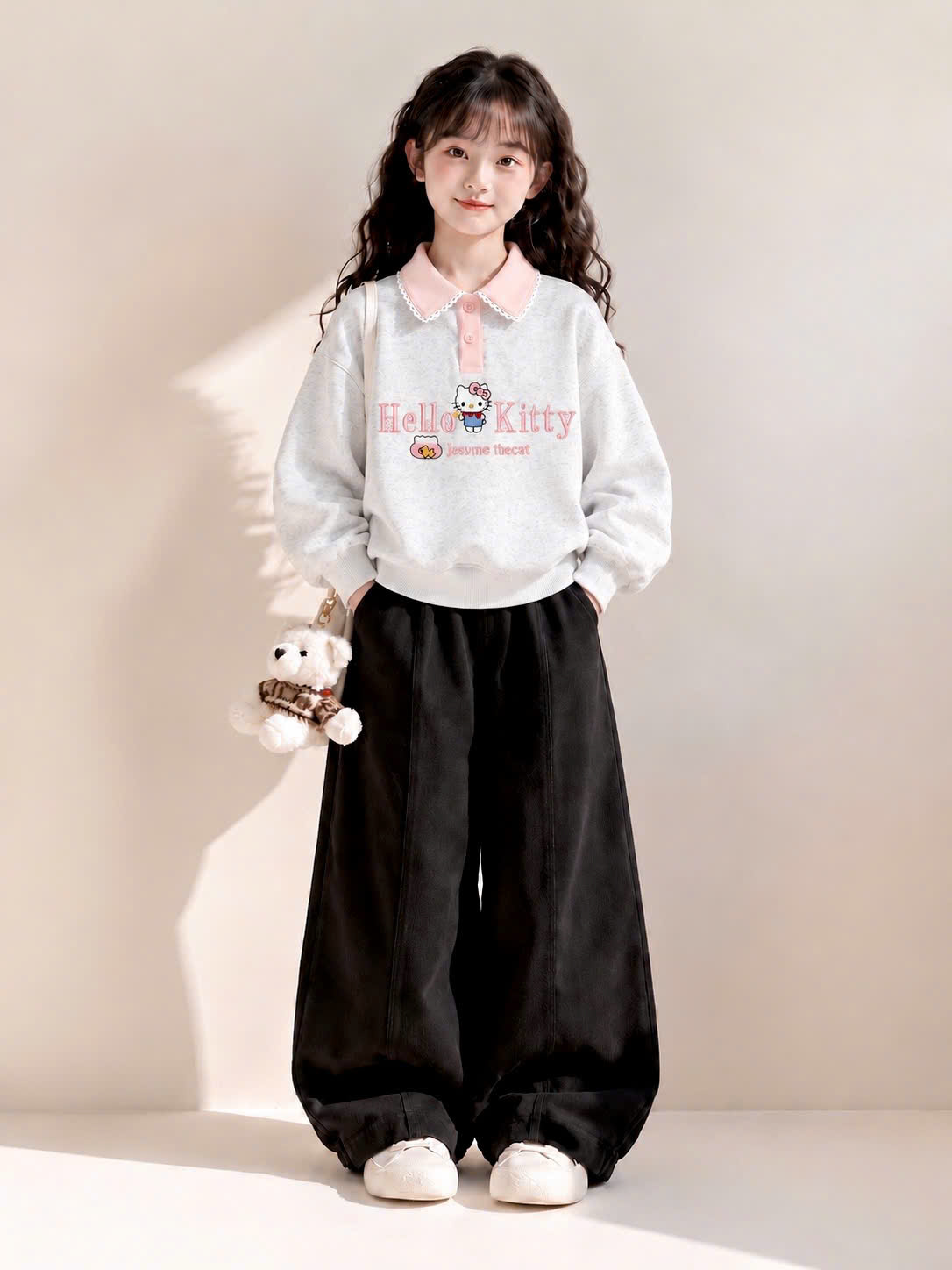 A634 - BỘ NỈ CỔ SEN HELOKITTY