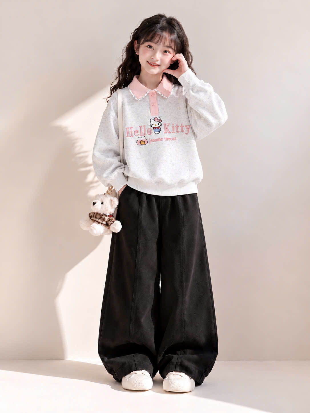 A634 - BỘ NỈ CỔ SEN HELOKITTY