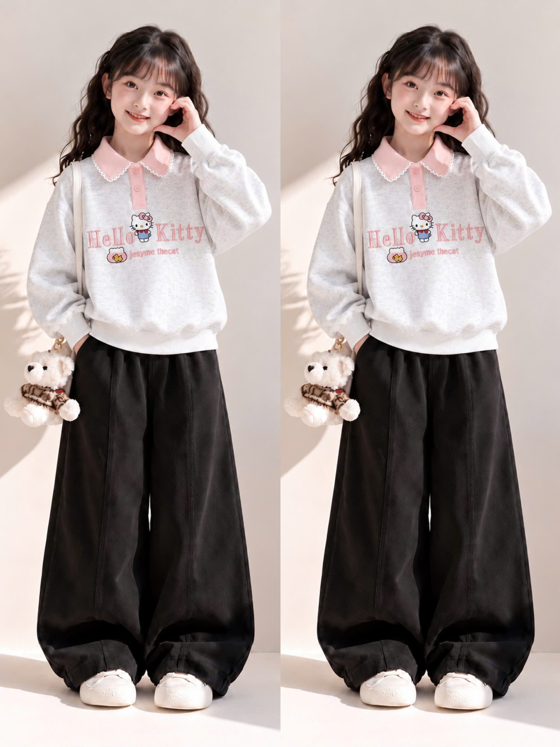 A634 - BỘ NỈ CỔ SEN HELOKITTY