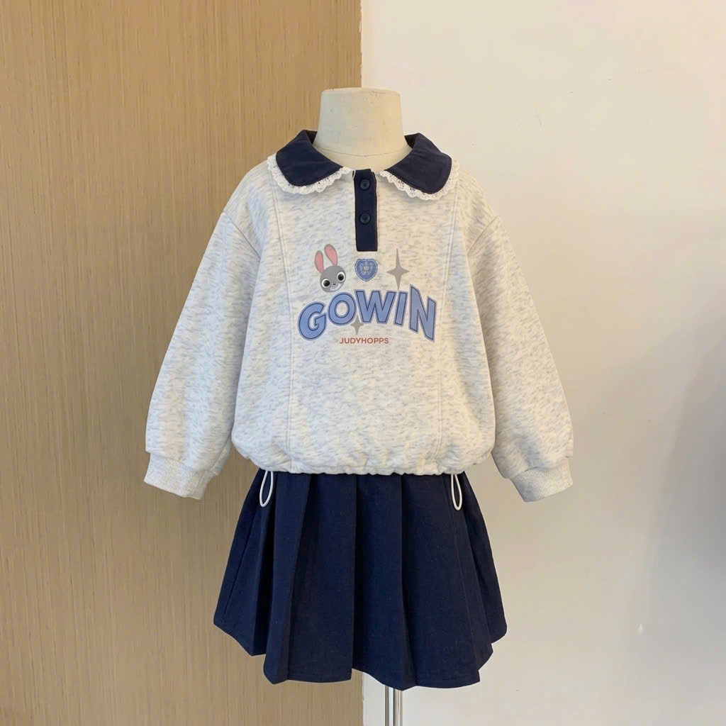 A637 - SET ÁO NỈ THỎ GOWIN KÈM CV