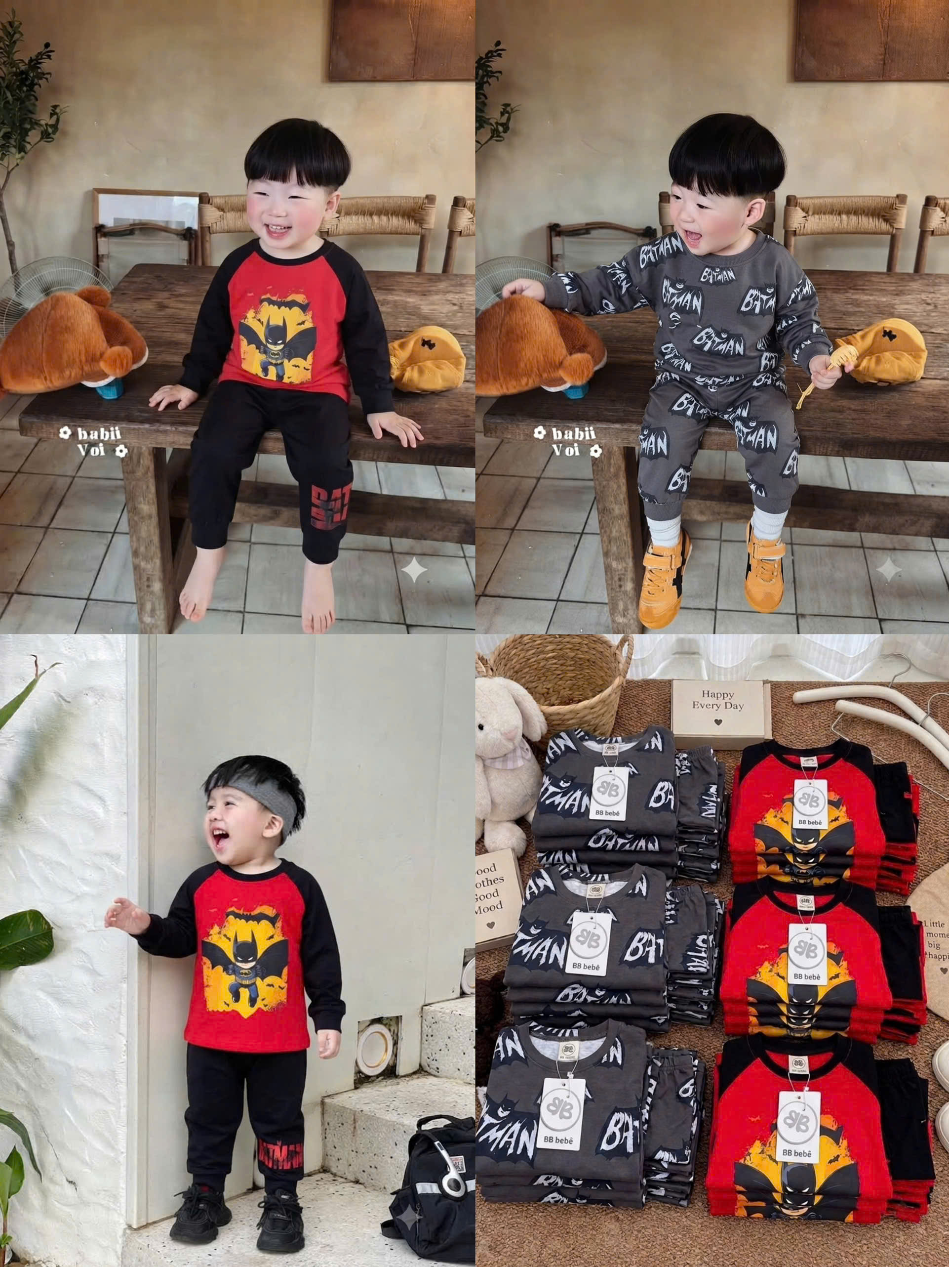 A643 - SET 2 BỘ BATMAN ĐỎ ĐEN