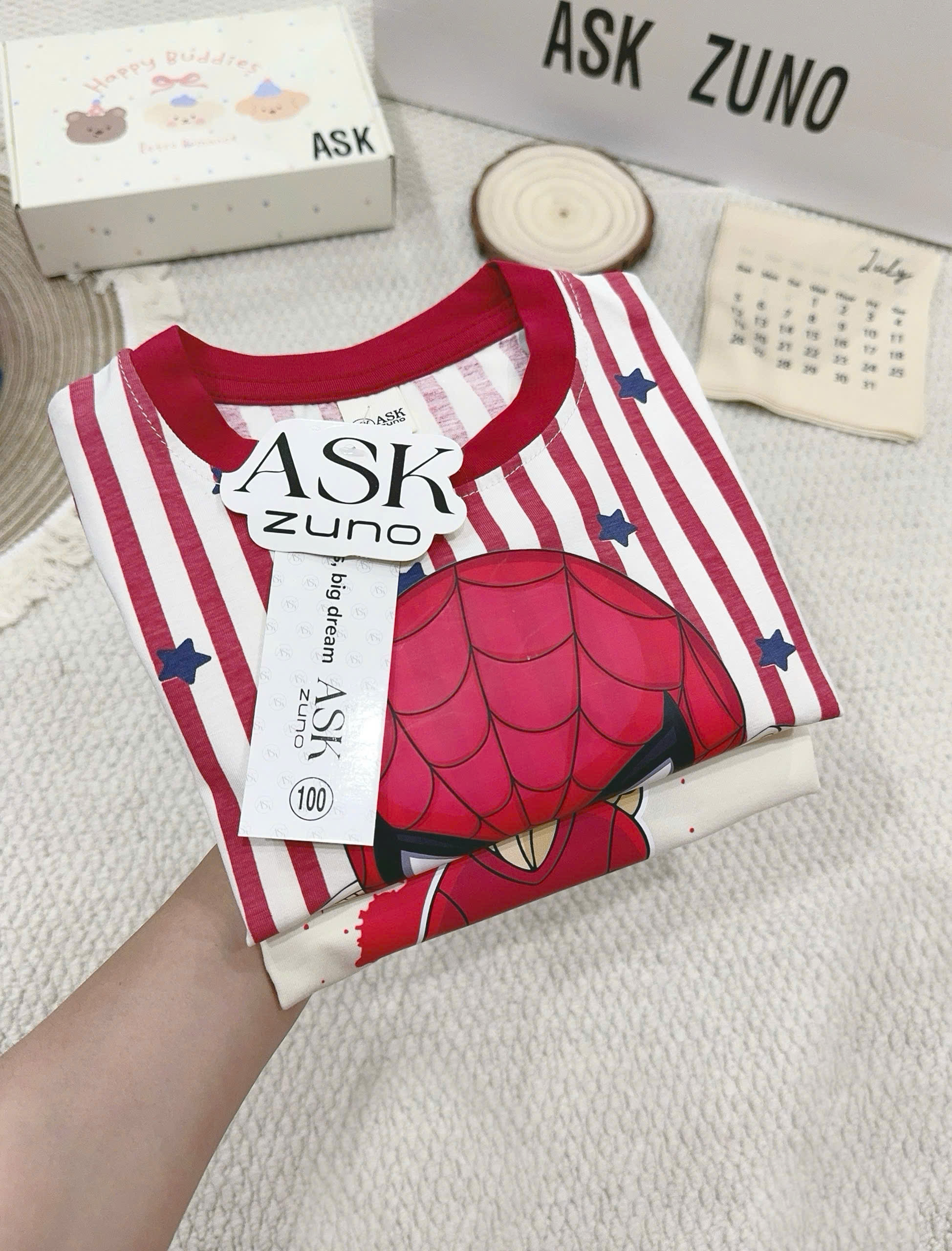 A656 - SET 2 BỘ DÀI TAY NGƯỜI NHỆN AVENGER TONE ĐỎ