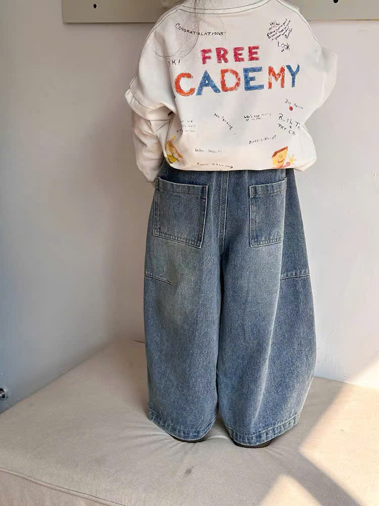A672 - QUẦN JEANS ỐNG SUÔNG CHO BÉ