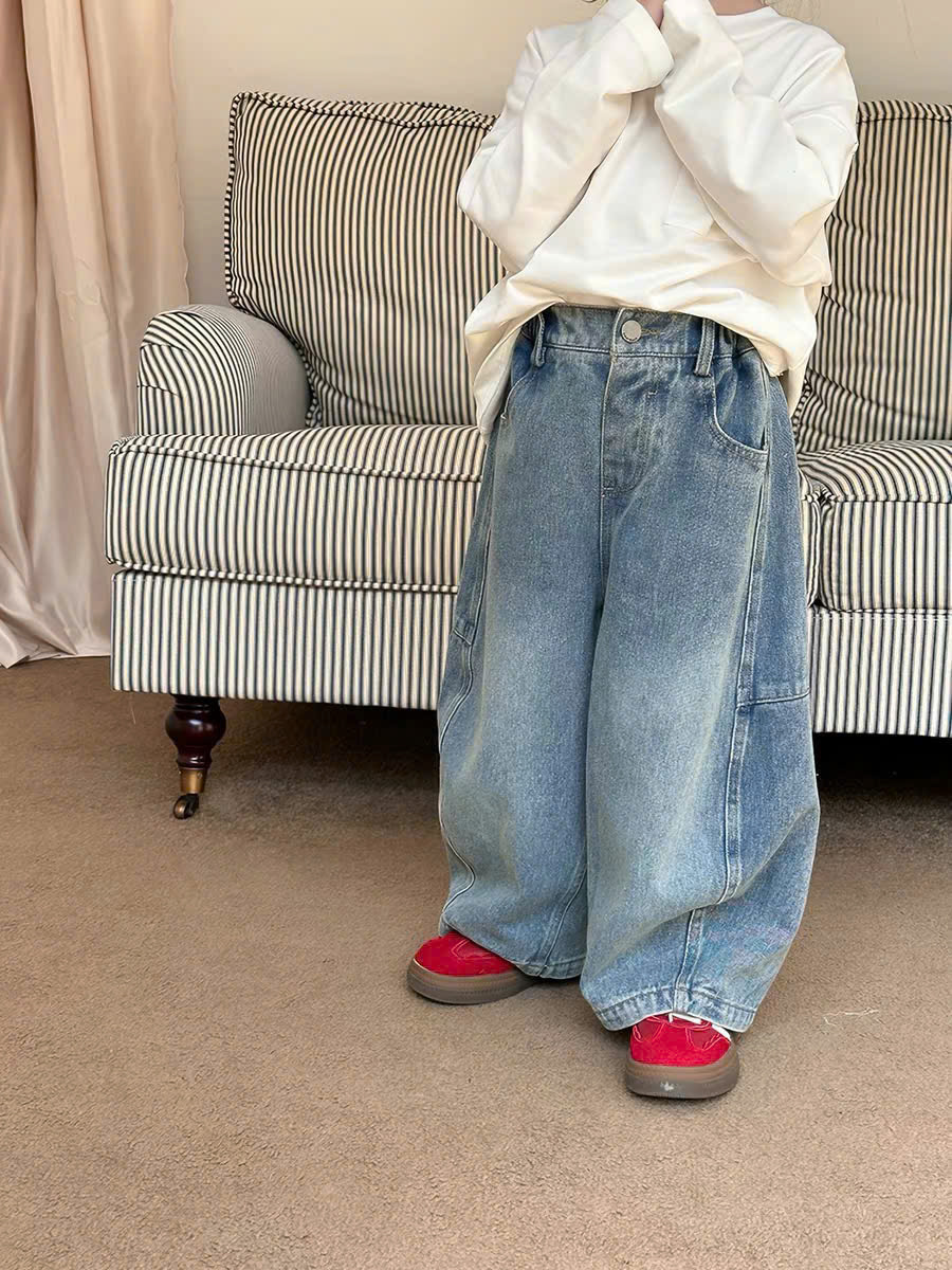 A672 - QUẦN JEANS ỐNG SUÔNG CHO BÉ