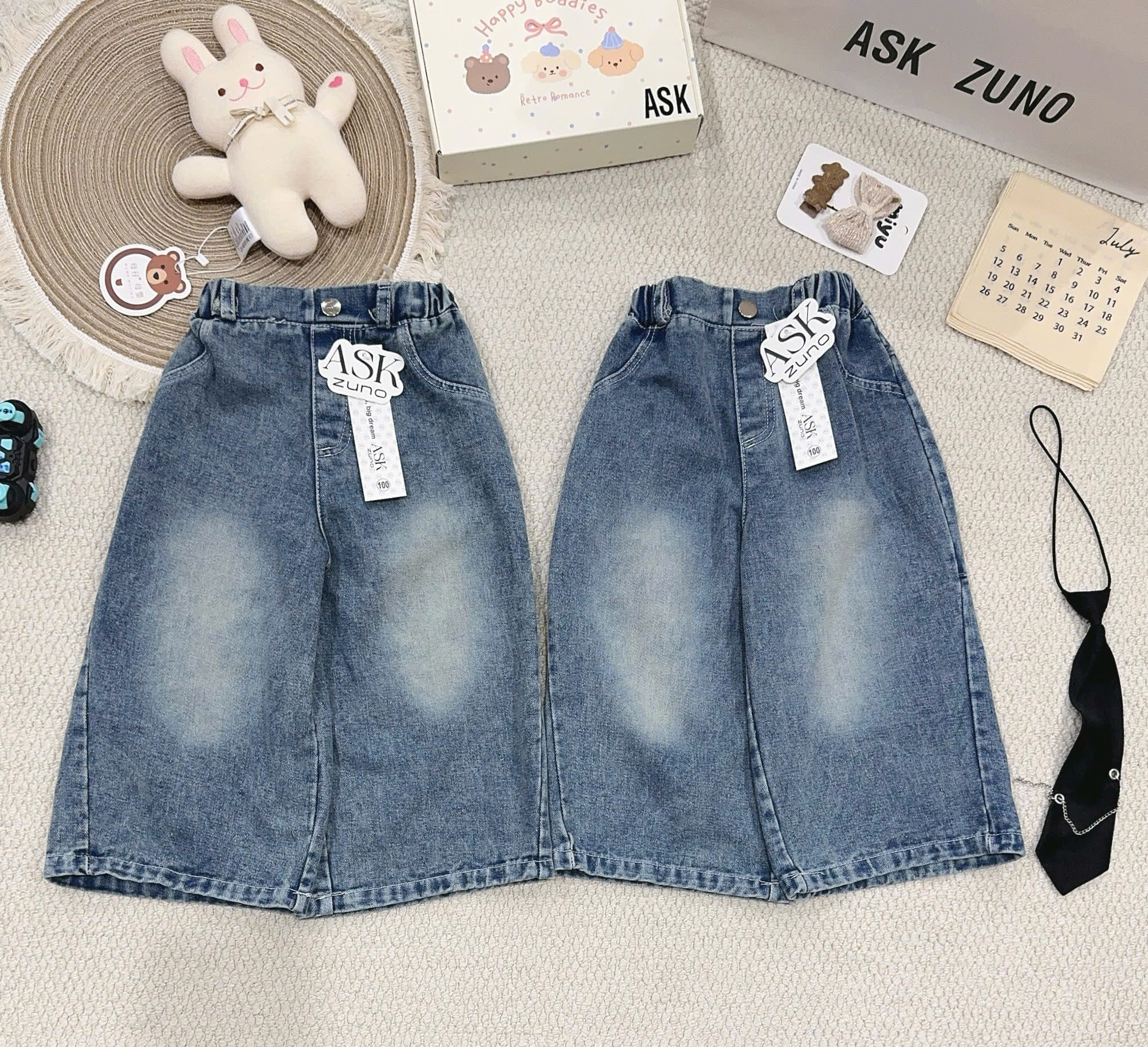A672 - QUẦN JEANS ỐNG SUÔNG CHO BÉ