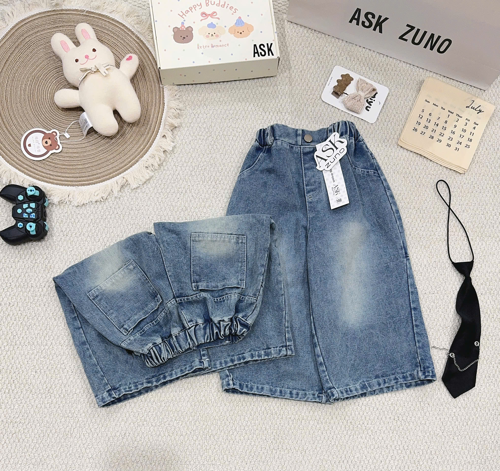 A672 - QUẦN JEANS ỐNG SUÔNG CHO BÉ