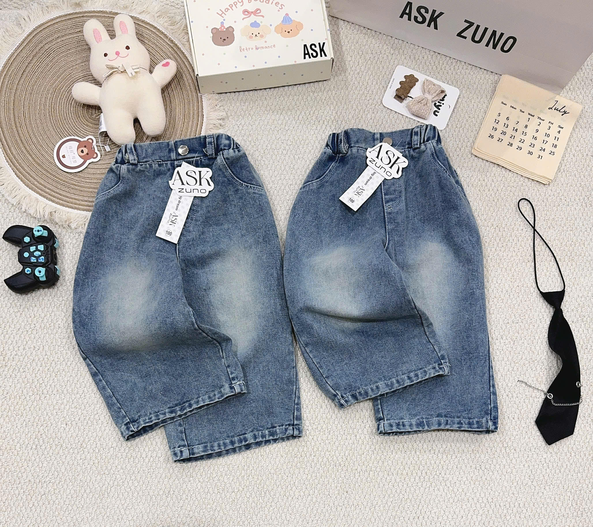A672 - QUẦN JEANS ỐNG SUÔNG CHO BÉ
