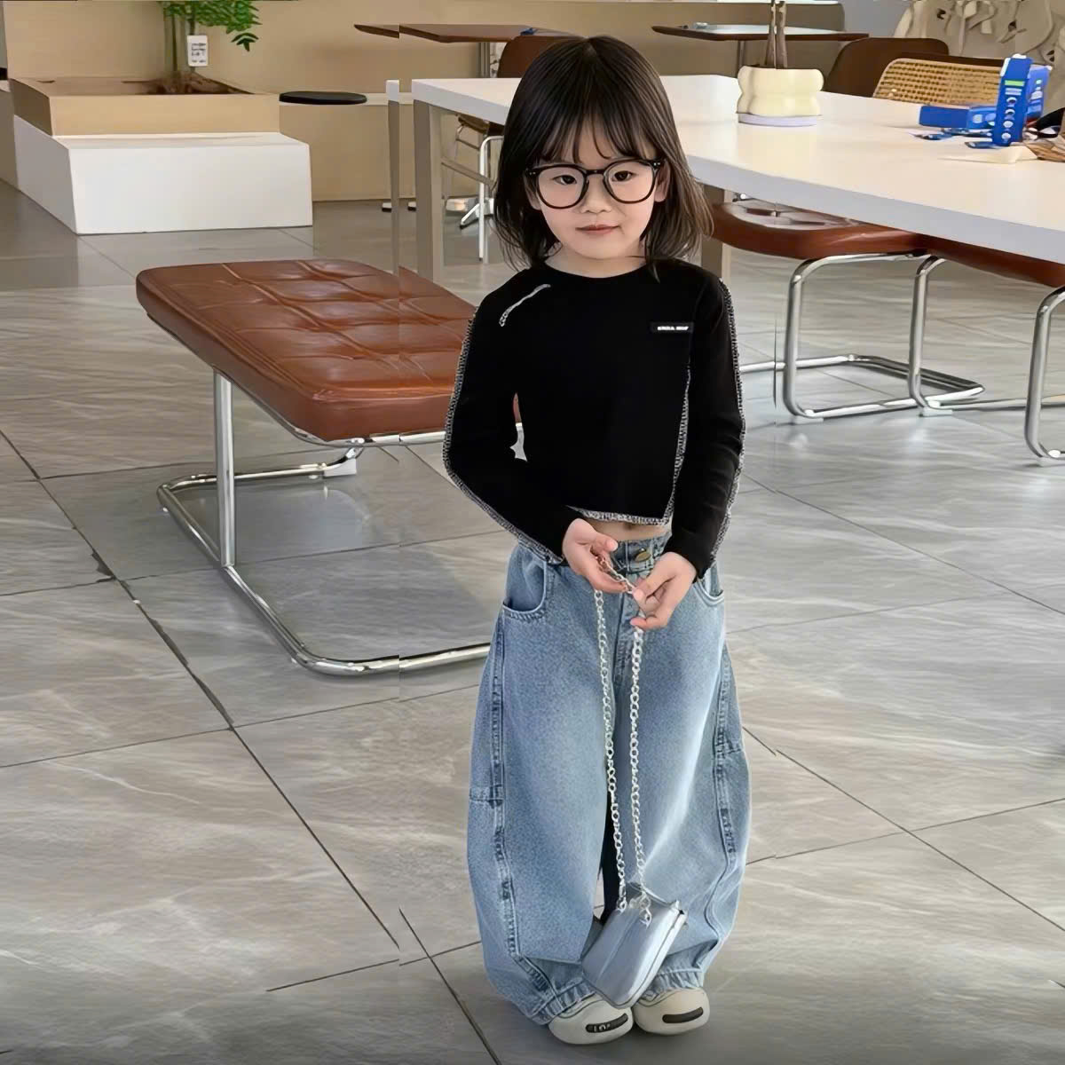 A672 - QUẦN JEANS ỐNG SUÔNG CHO BÉ