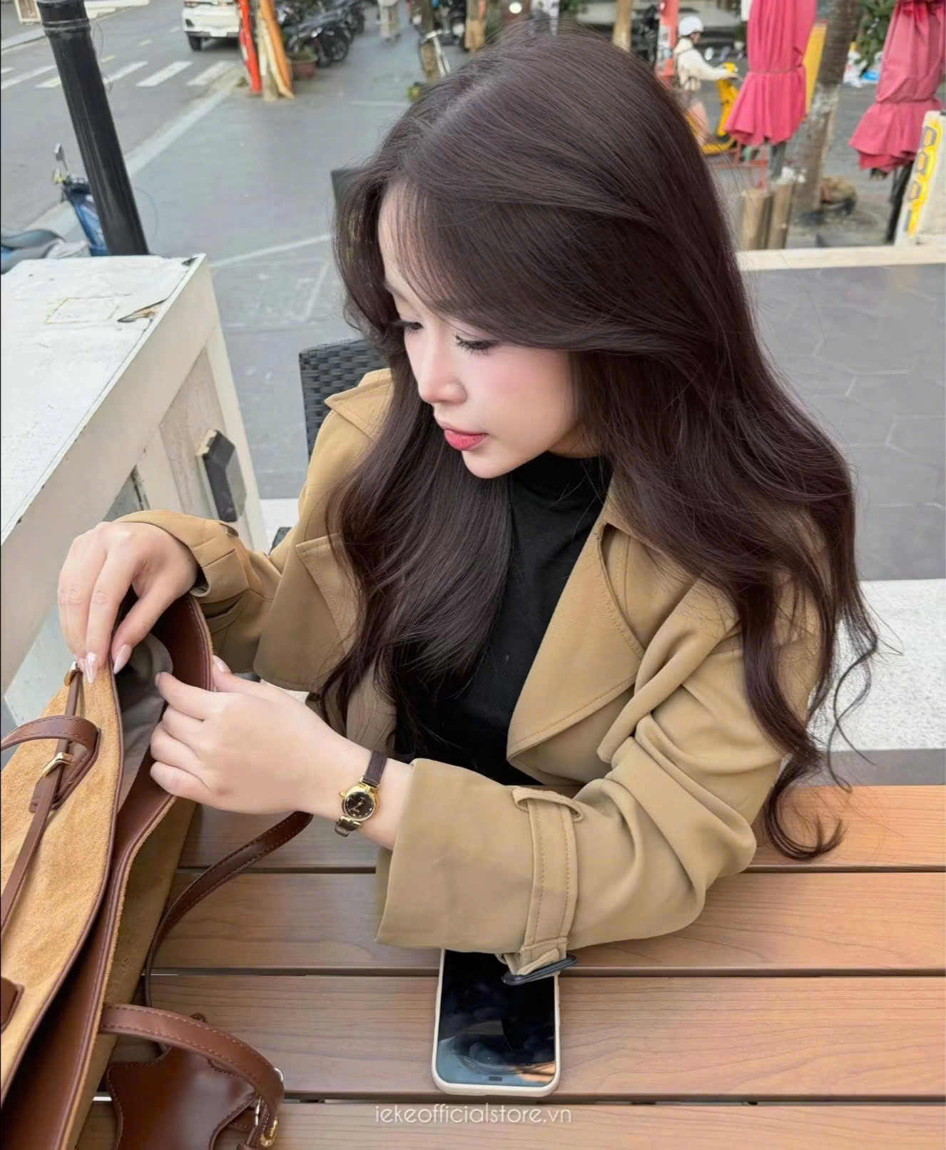 A694 - ĐỒNG HỒ NỮ IEKE MẶT TRÒN