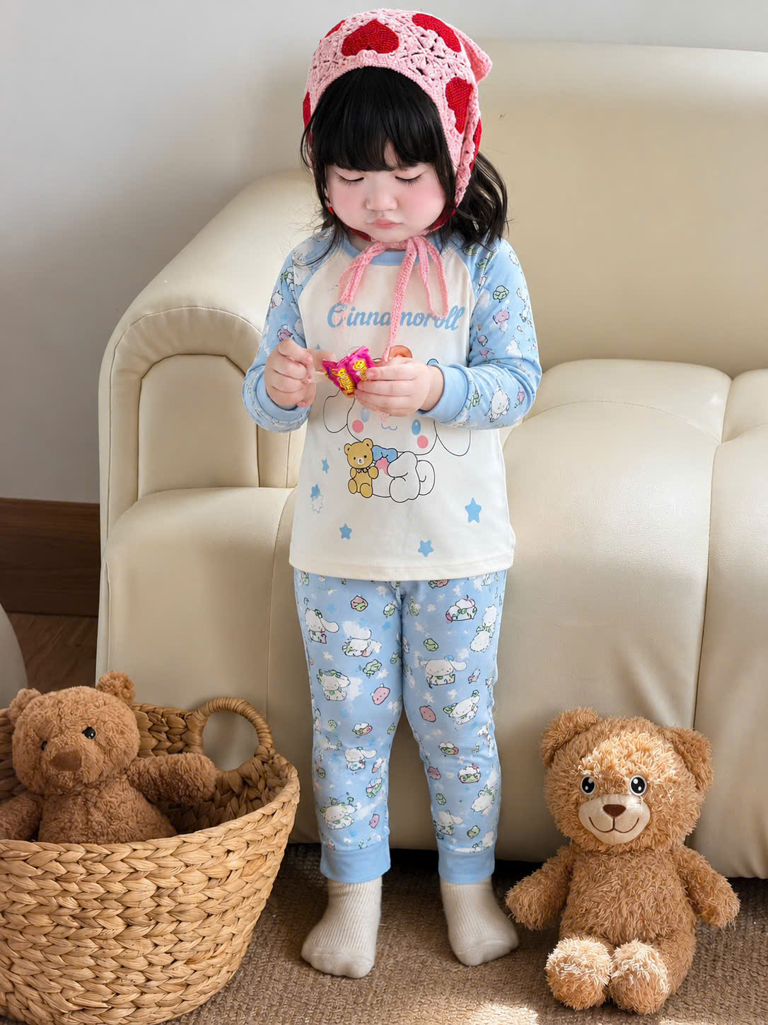 A702 - SET 2 BỘ CINNAMO XANH HỒNG