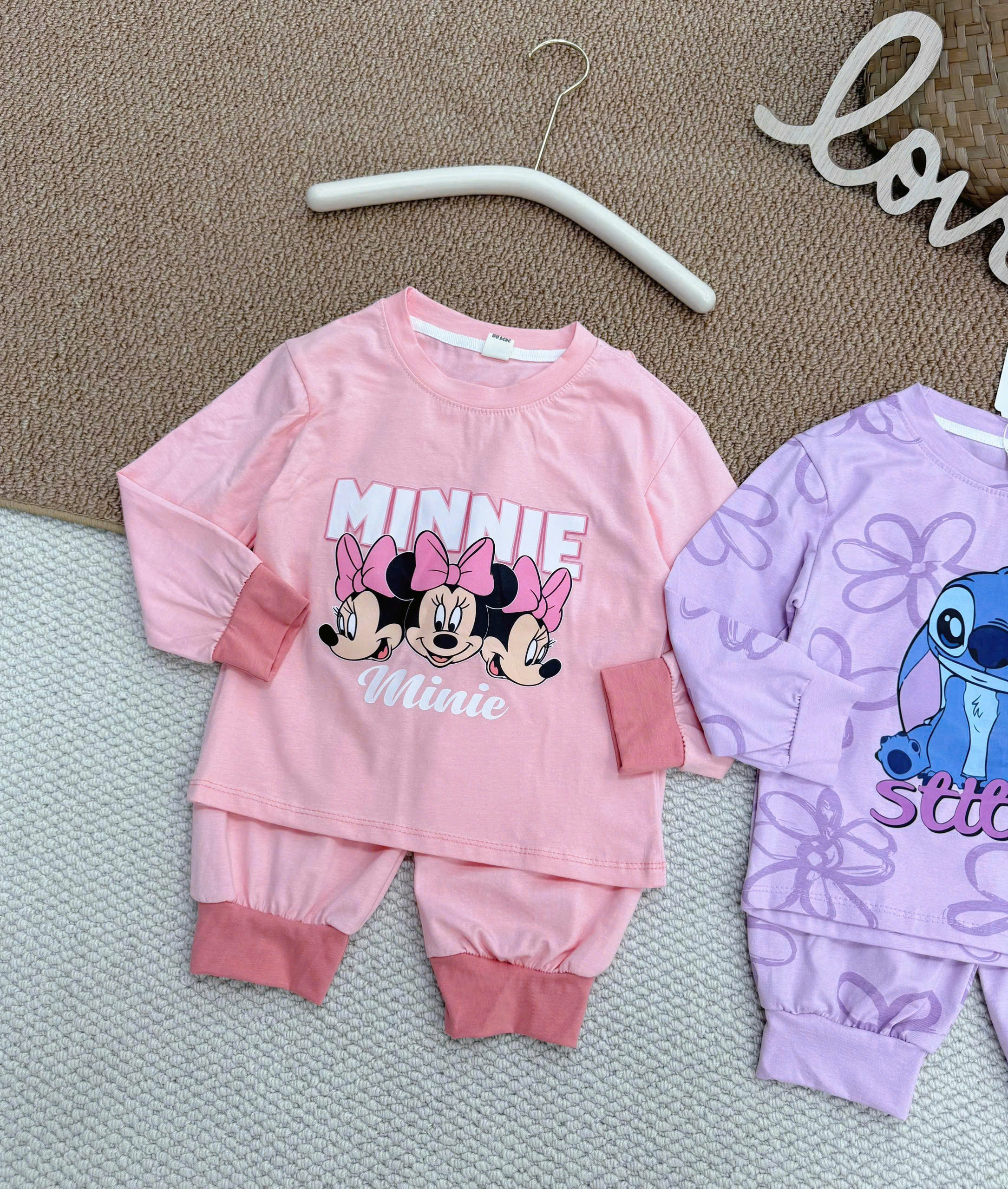 A738 - SET 2 BỘ MINIE STICH HỒNG TÍM