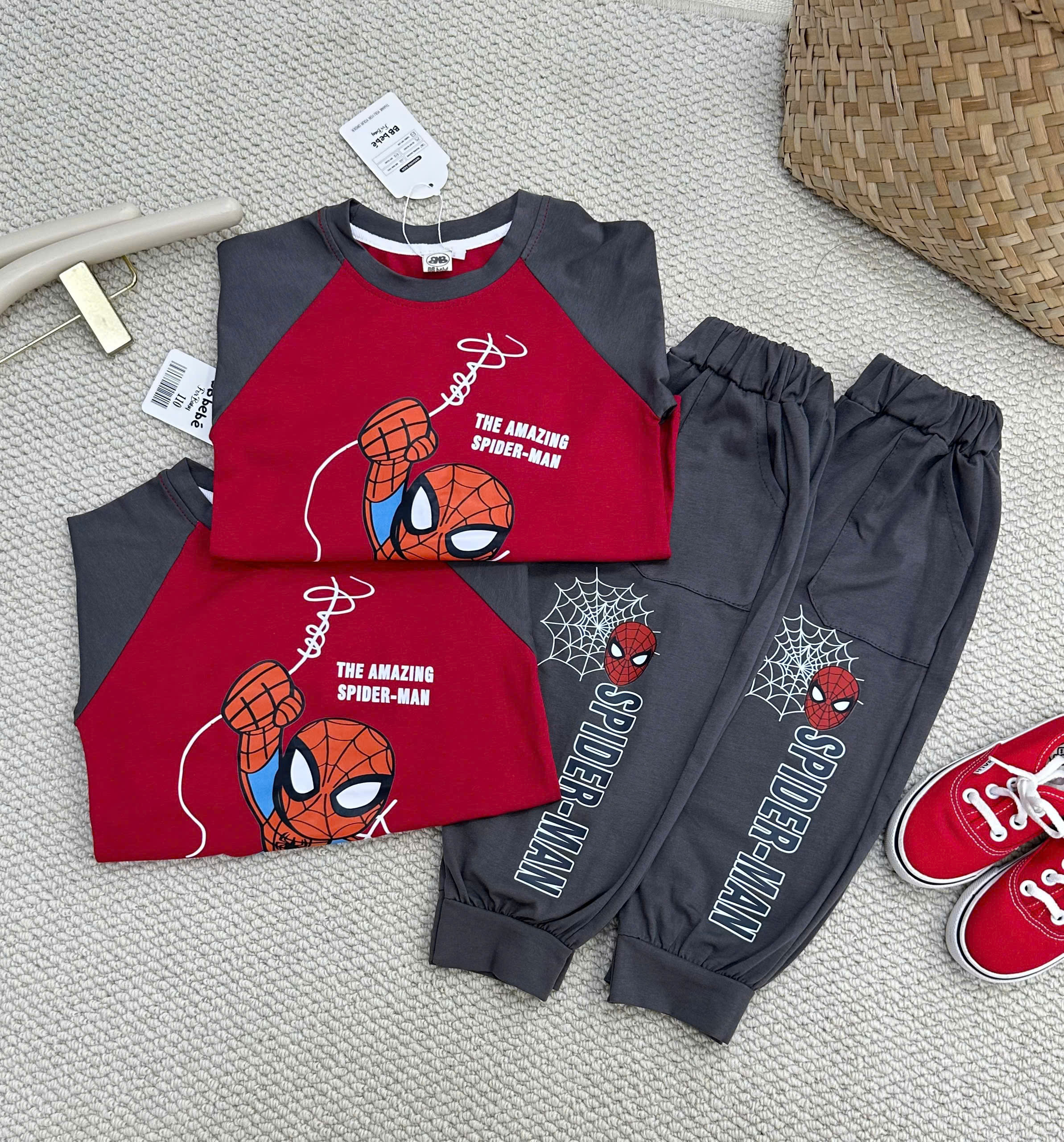 A787 - BỘ SPIDERMAN TONE ĐỎ TÀN