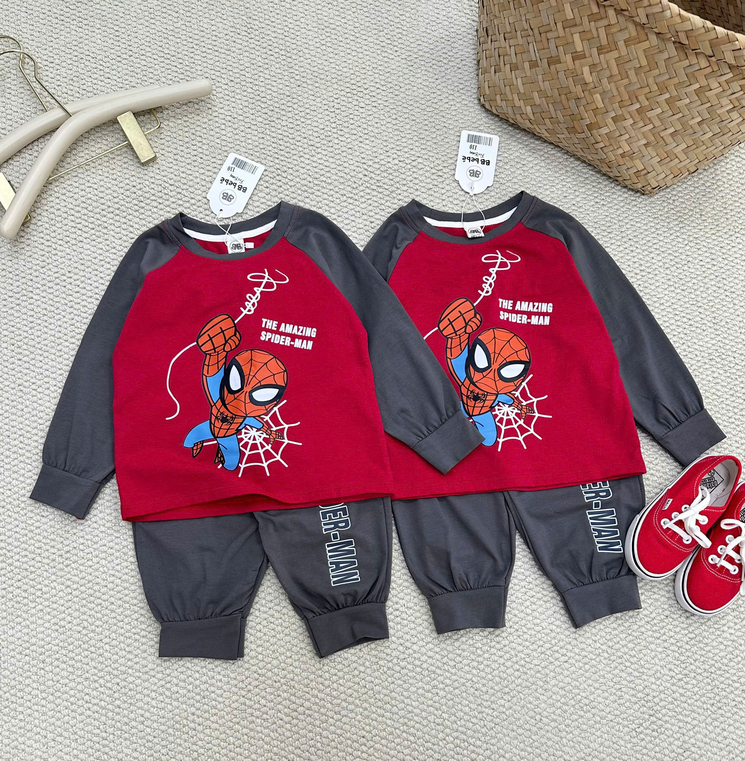 A787 - BỘ SPIDERMAN TONE ĐỎ TÀN