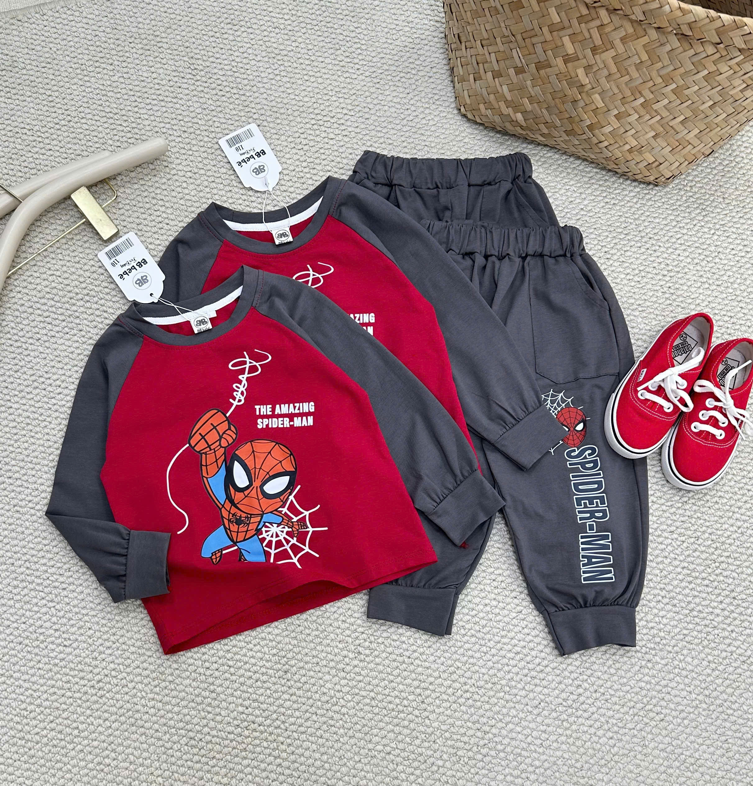 A787 - BỘ SPIDERMAN TONE ĐỎ TÀN