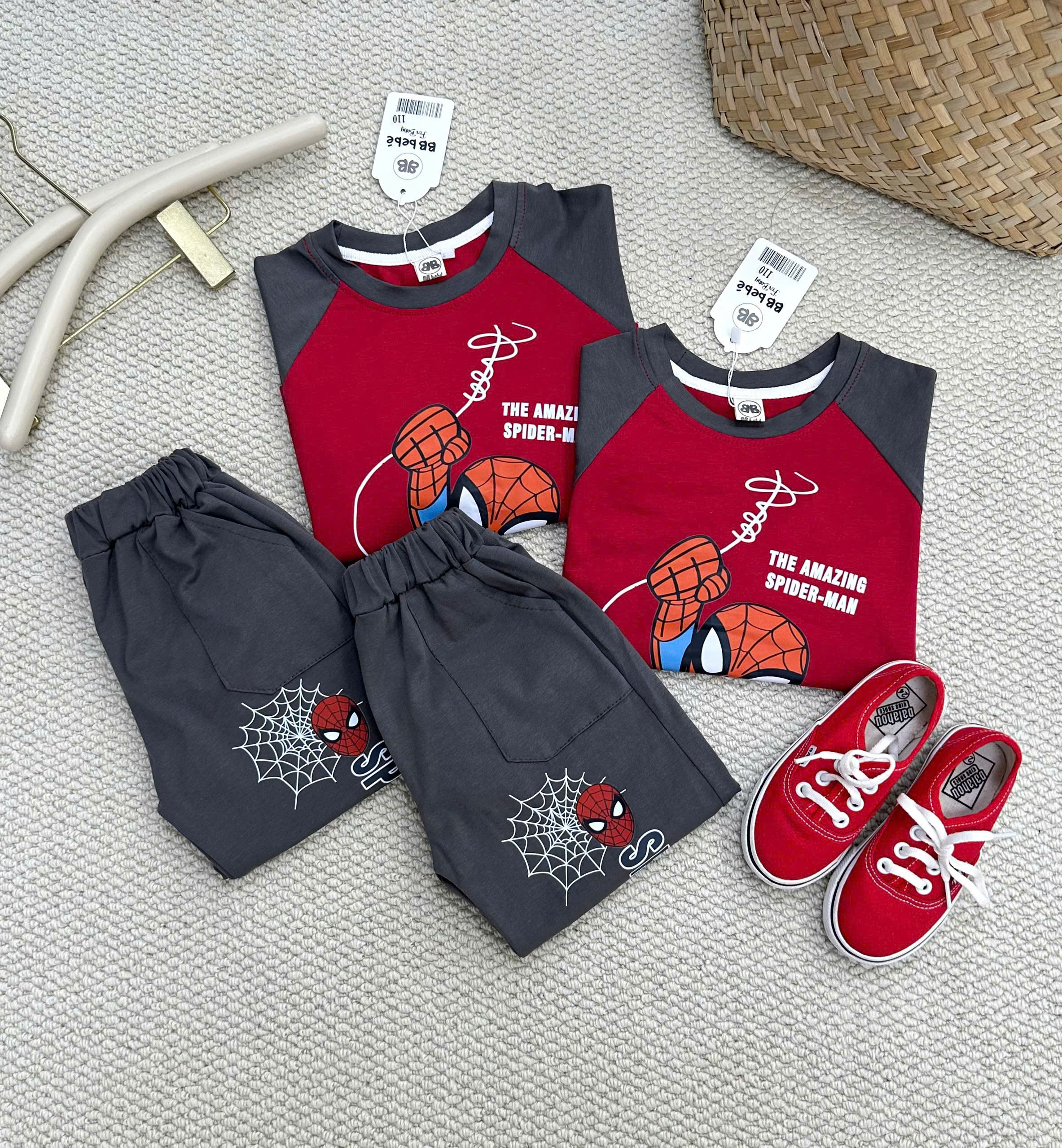 A787 - BỘ SPIDERMAN TONE ĐỎ TÀN