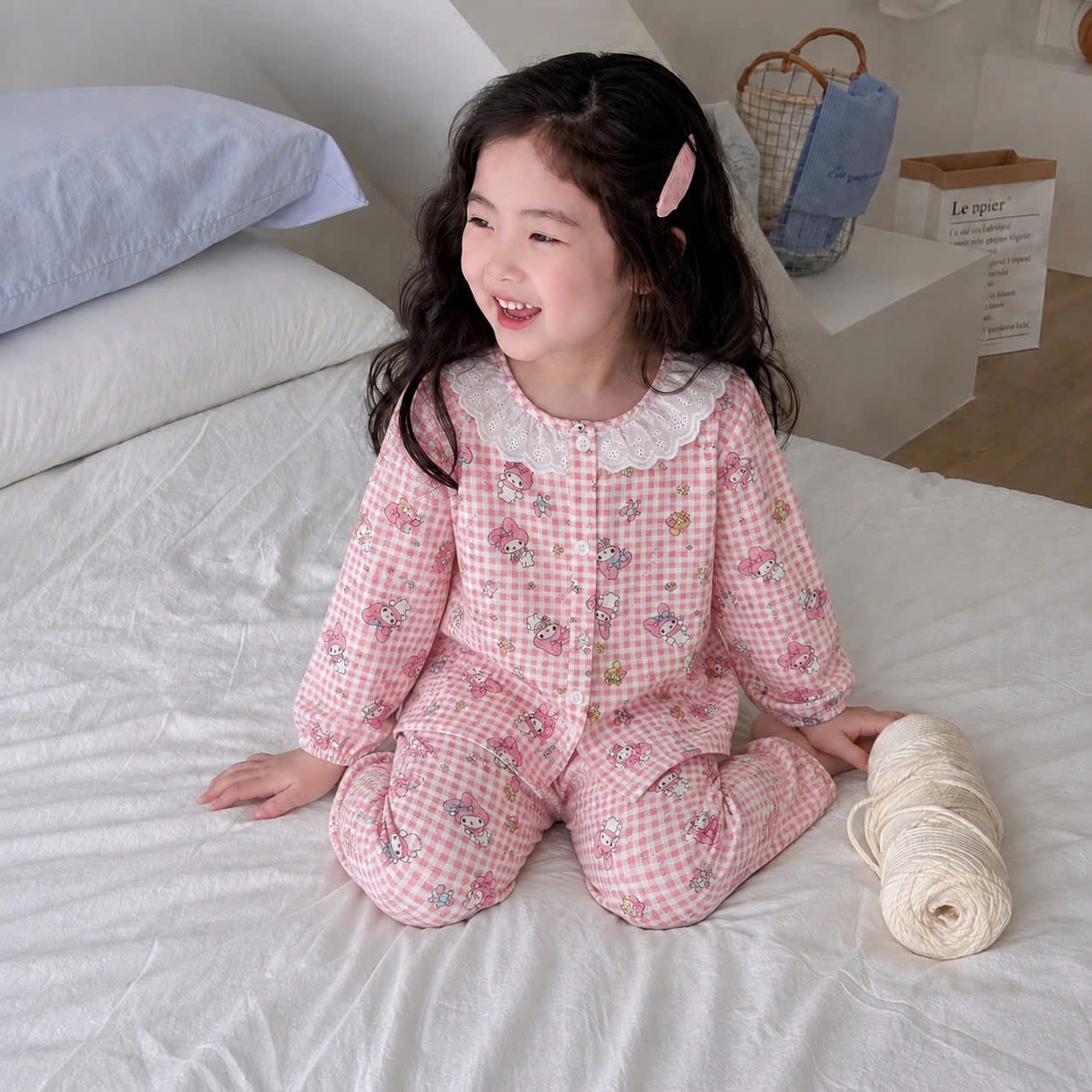 A790 - BỘ ĐÔI MẸ CON CỔ REN