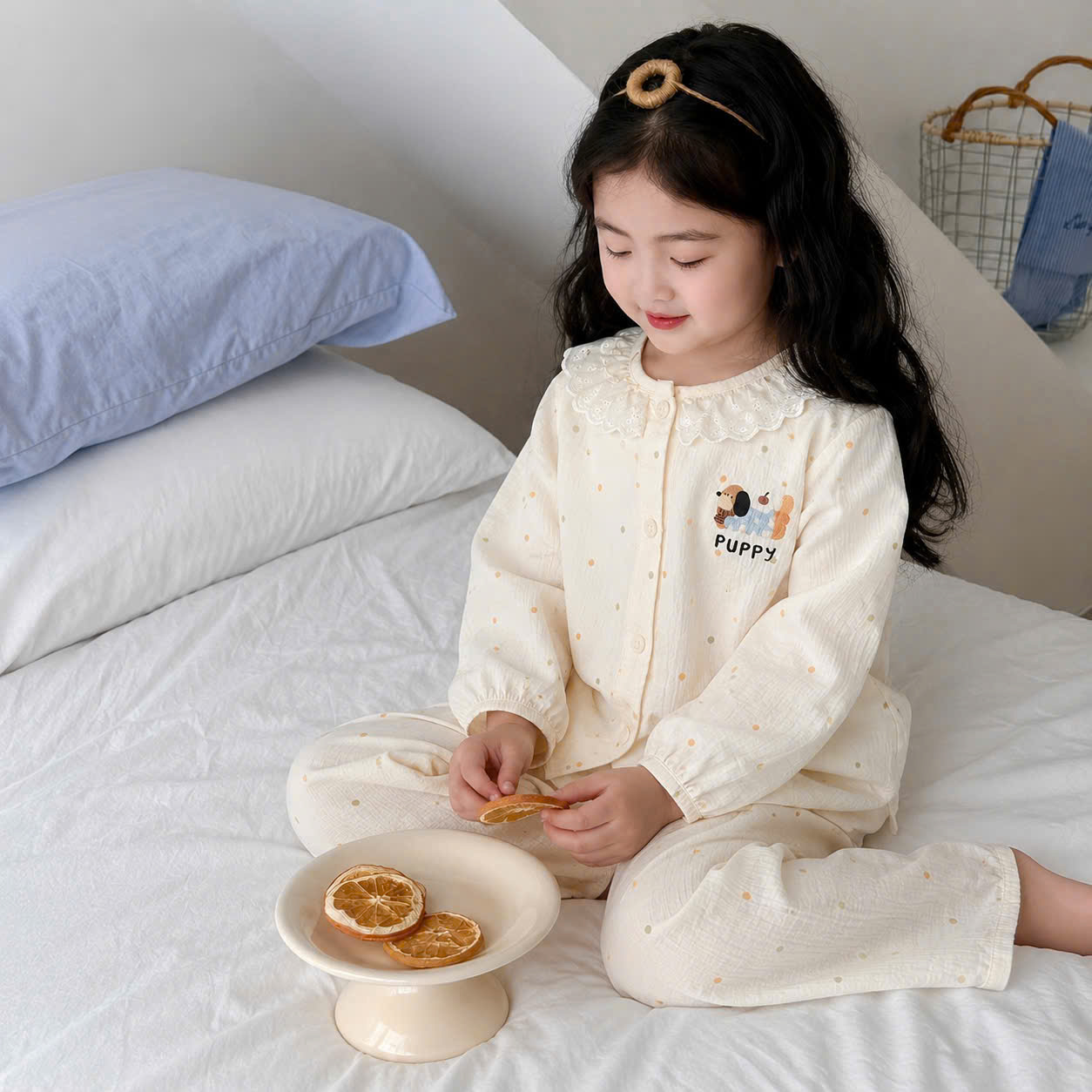 A790 - BỘ ĐÔI MẸ CON CỔ REN