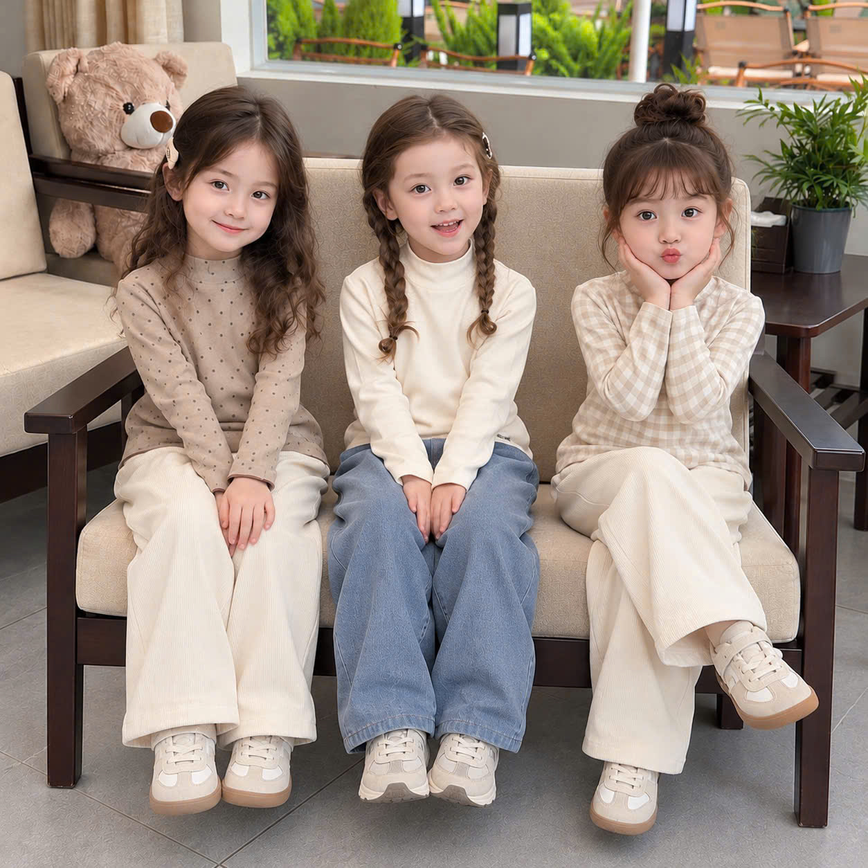 A804 - SET 3 ÁO GIỮ NHIỆT BÉ BASIC